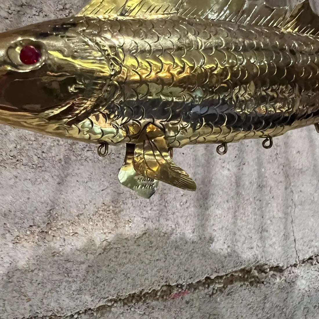 Modern Articulated Brass Fish Wall Sculpture Set of Two - 7