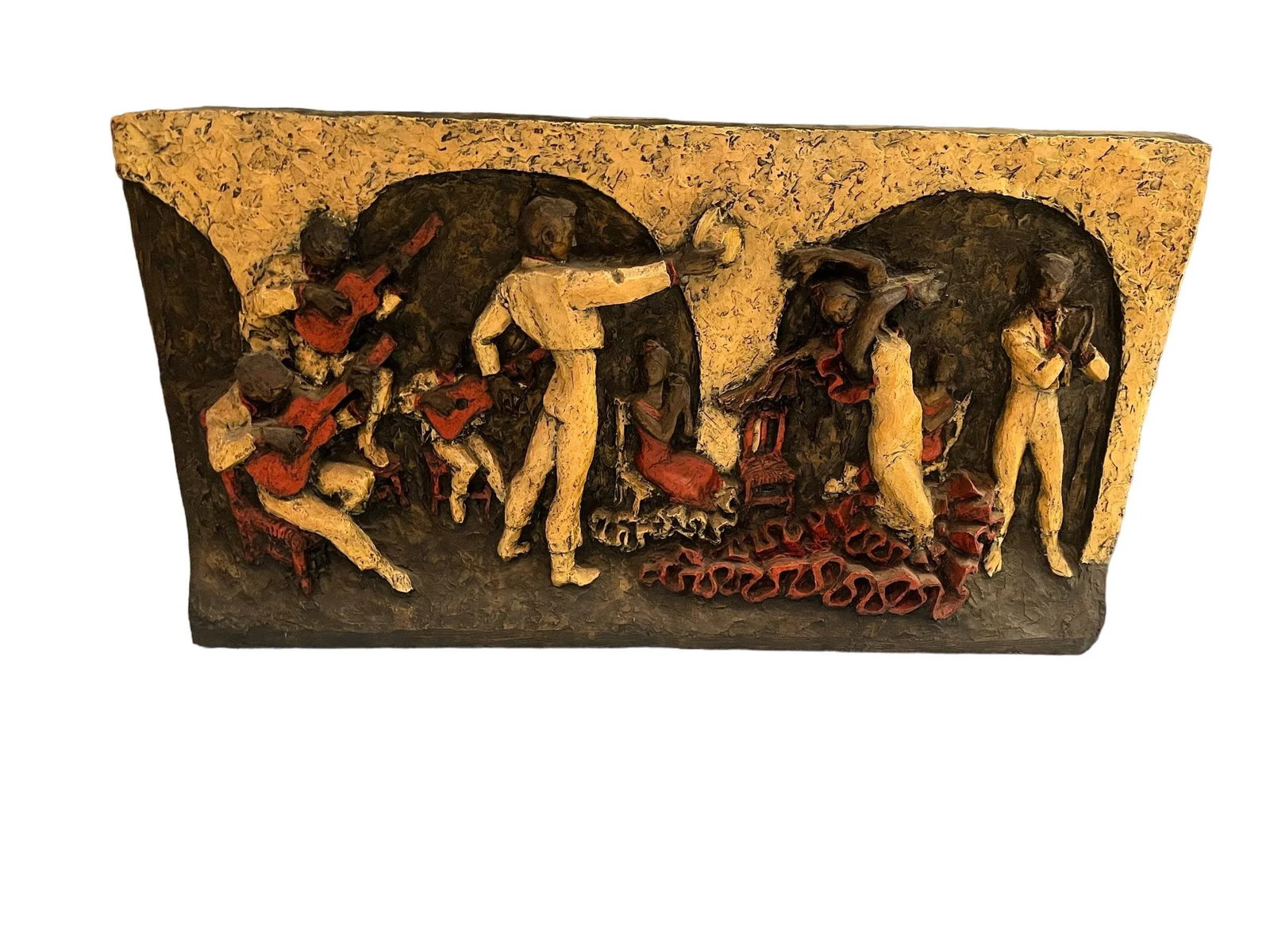 Vintage Mid Century Modern J. Segura Fiberglass Spanish Renaissance Revival Wall Art Sculpture. - 2