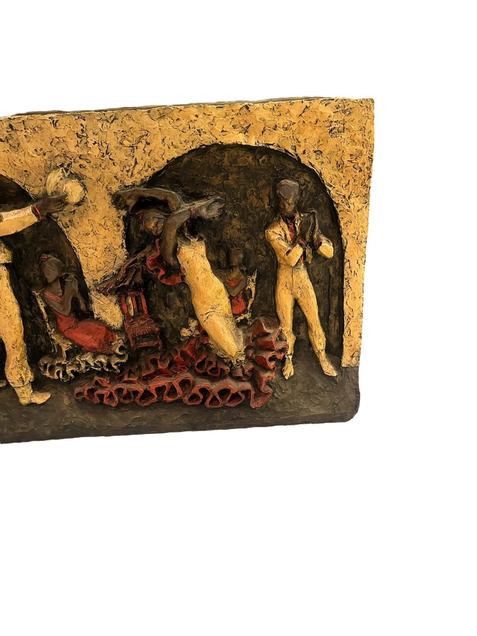 Vintage Mid Century Modern J. Segura Fiberglass Spanish Renaissance Revival Wall Art Sculpture. - 5