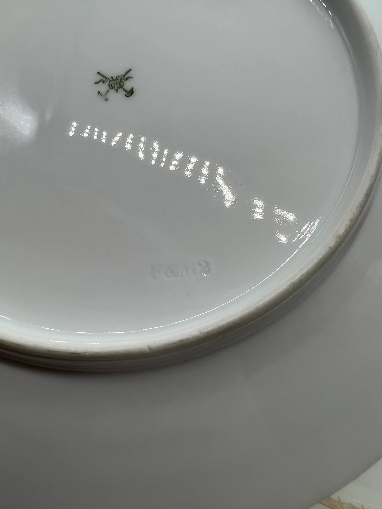 (10) Ten Fischer & Mieg Pirkenhammer Gilt Vine Encrusted Porcelain Dinner Plates - 6