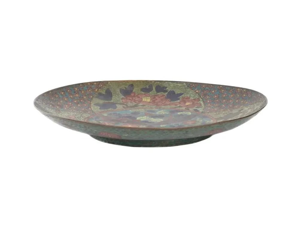 Large Antique Japanese Cloisonne Enamel Plate - 3