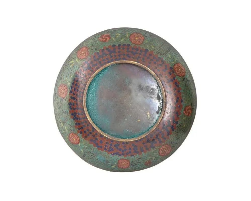 Large Antique Japanese Cloisonne Enamel Plate - 5