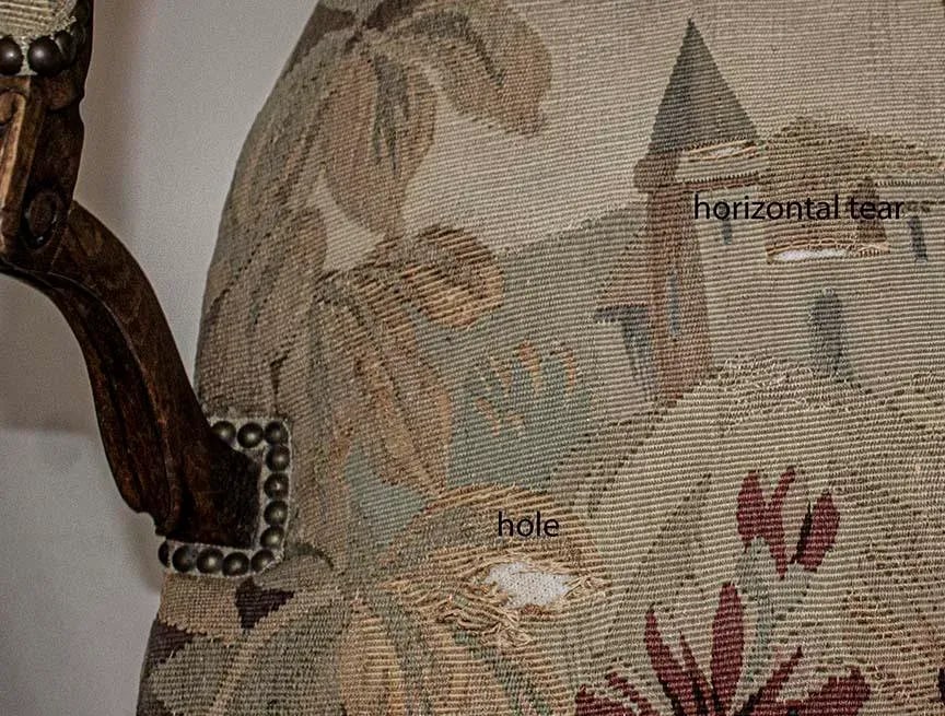 French Regency Style Tapestry Arm Chairs - a Pair - 10