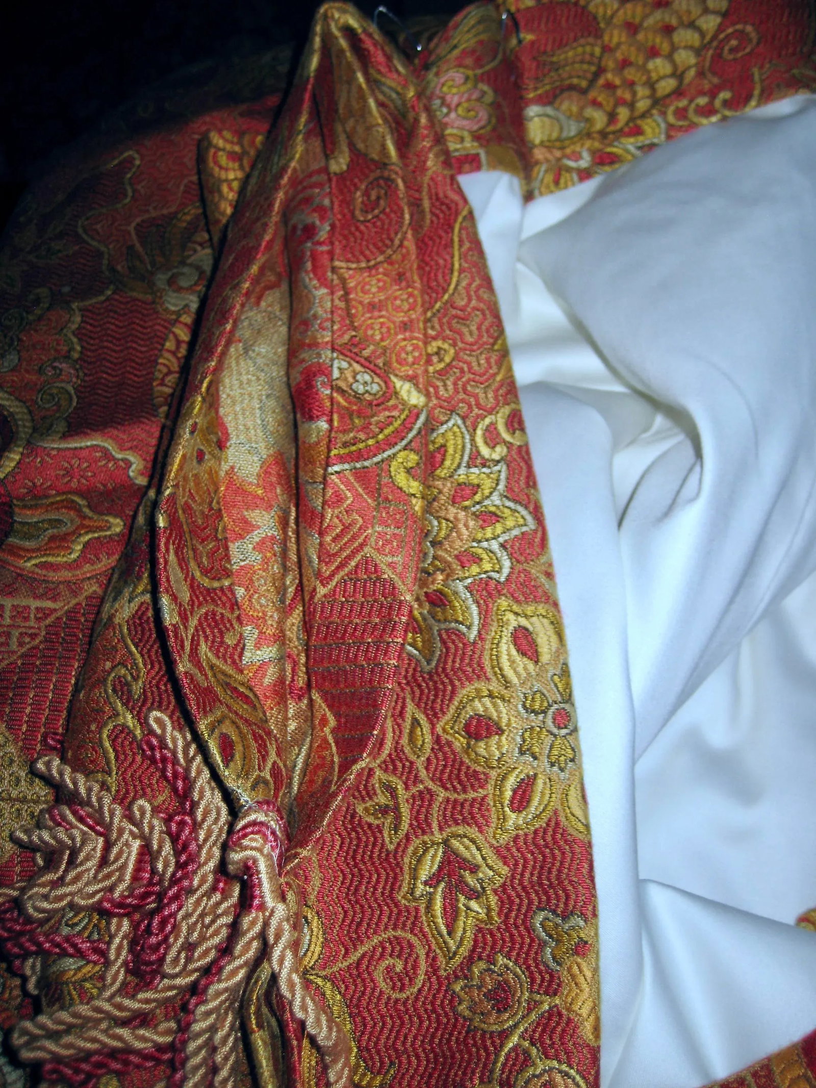 Pair of 1980s Jaquart Chinoiserie Curtain Drapes - 12