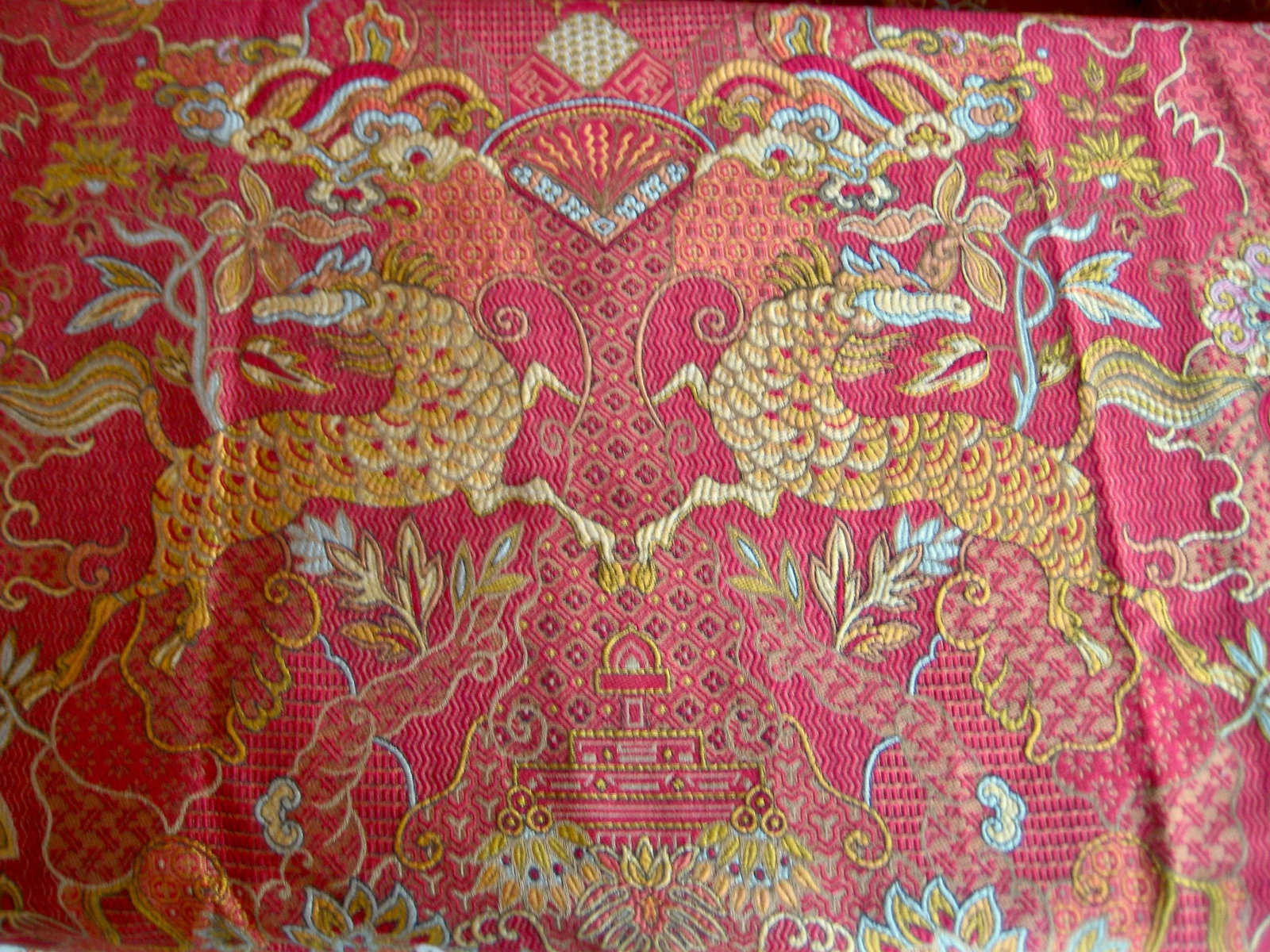 Pair of 1980s Jaquart Chinoiserie Curtain Drapes - 5