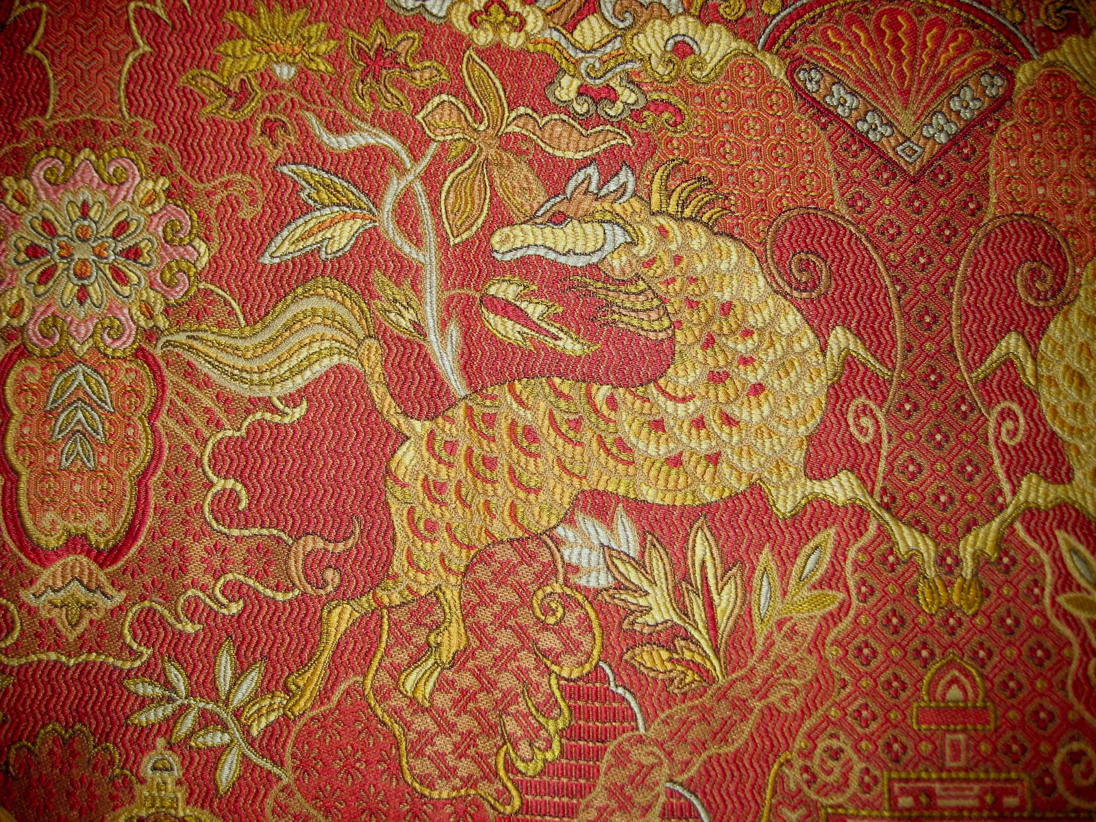 Pair of 1980s Jaquart Chinoiserie Curtain Drapes - 7