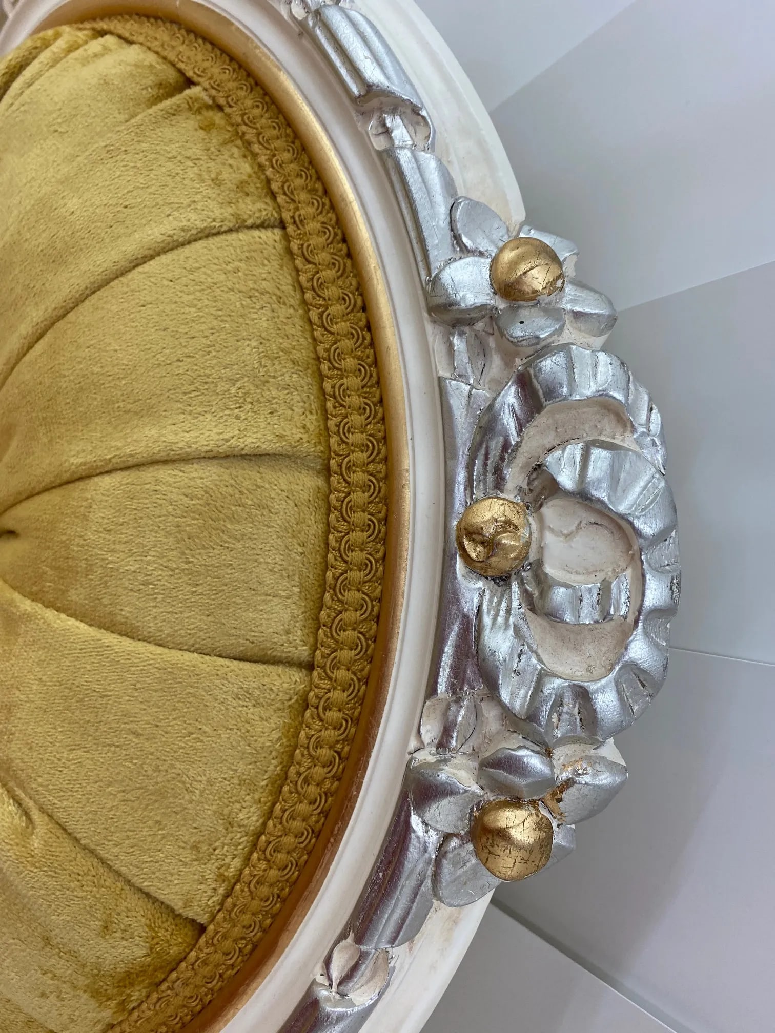19th Century Reproduction 24 Karat Gold Leaf Italian Dining Chairs by Caspani Tino - Set of 4 - 7