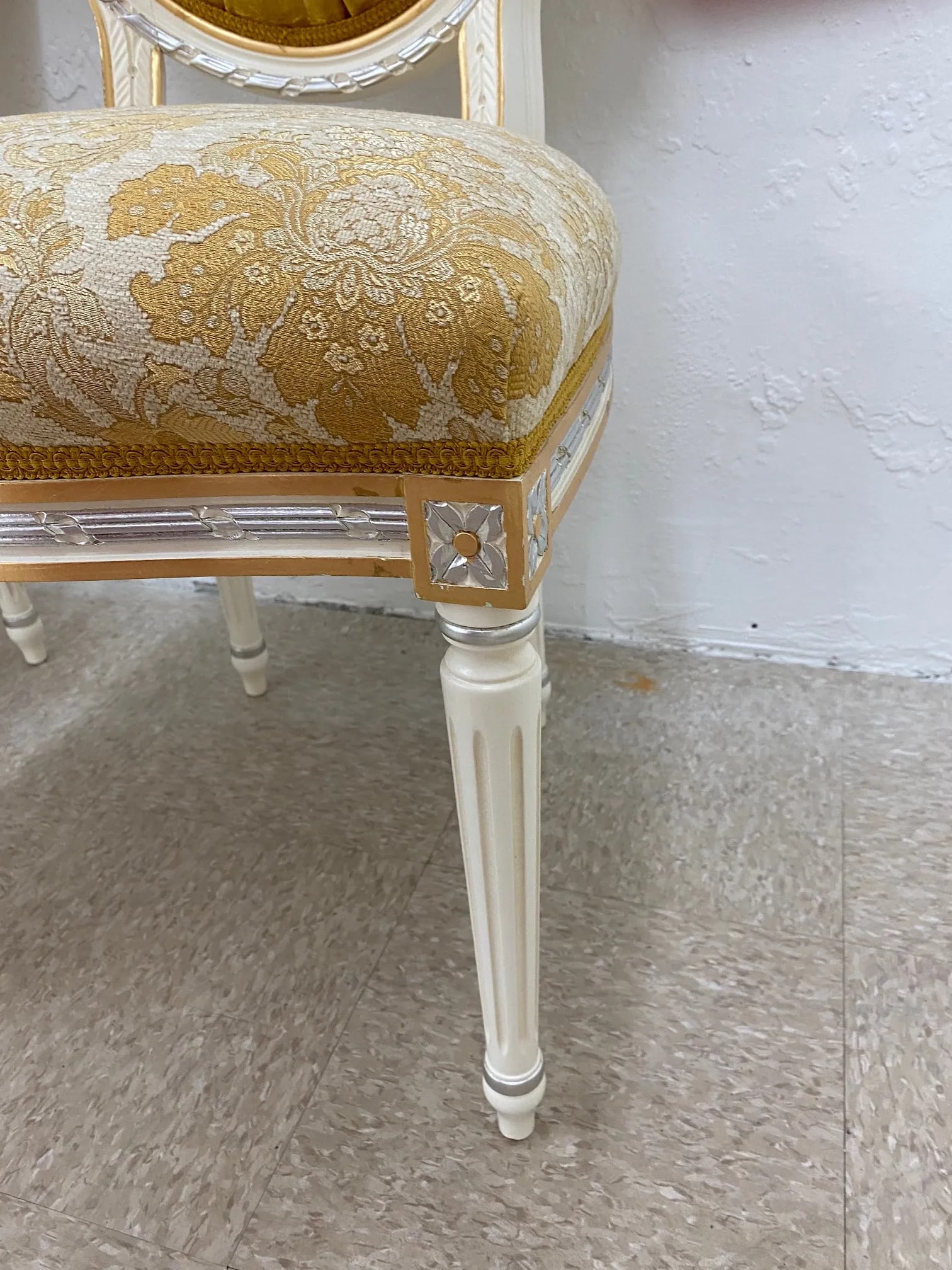 19th Century Reproduction 24 Karat Gold Leaf Italian Dining Chairs by Caspani Tino - Set of 4 - 9