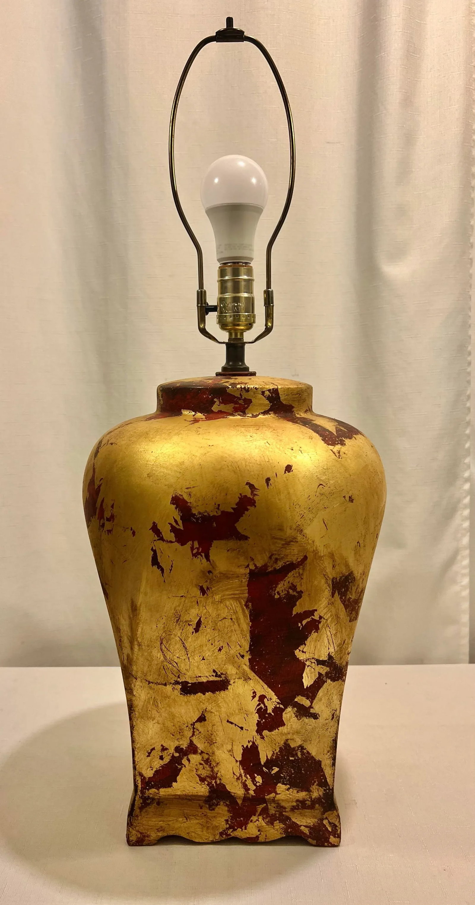 Vintage Tony Duquette Style Newly Painted Red Ginger Jar Lamp by Turtle and Crane – Bespoke - 3
