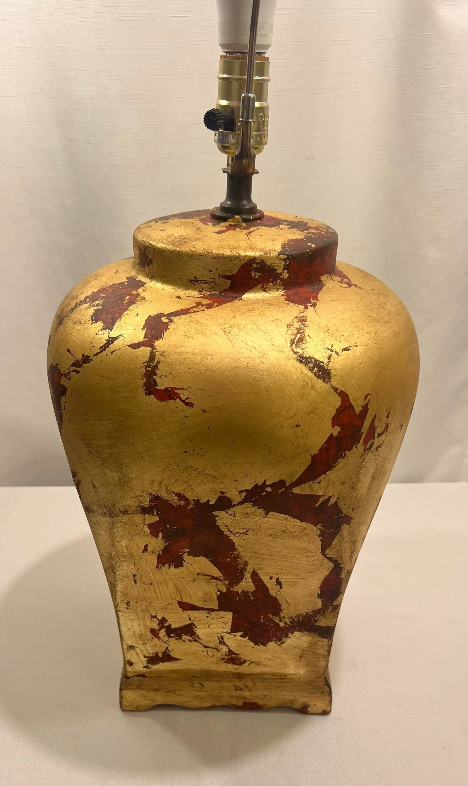 Vintage Tony Duquette Style Newly Painted Red Ginger Jar Lamp by Turtle and Crane – Bespoke - 4