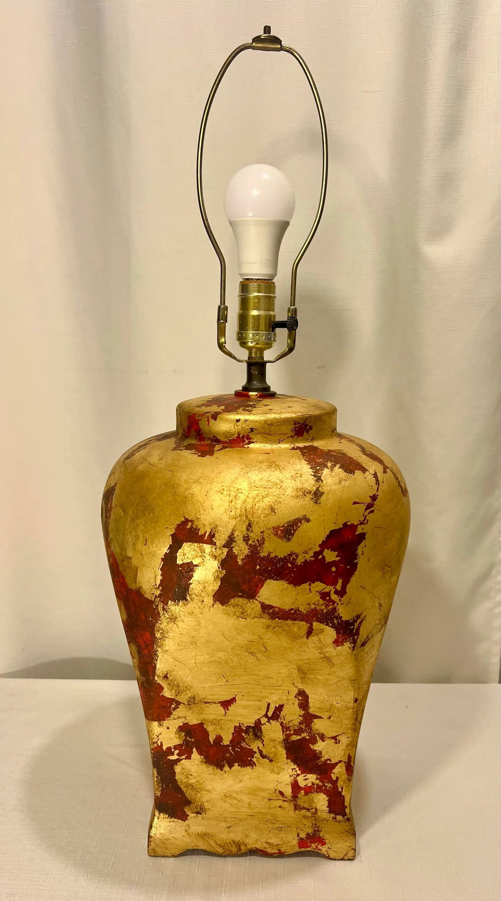 Vintage Tony Duquette Style Newly Painted Red Ginger Jar Lamp by Turtle and Crane – Bespoke - 5