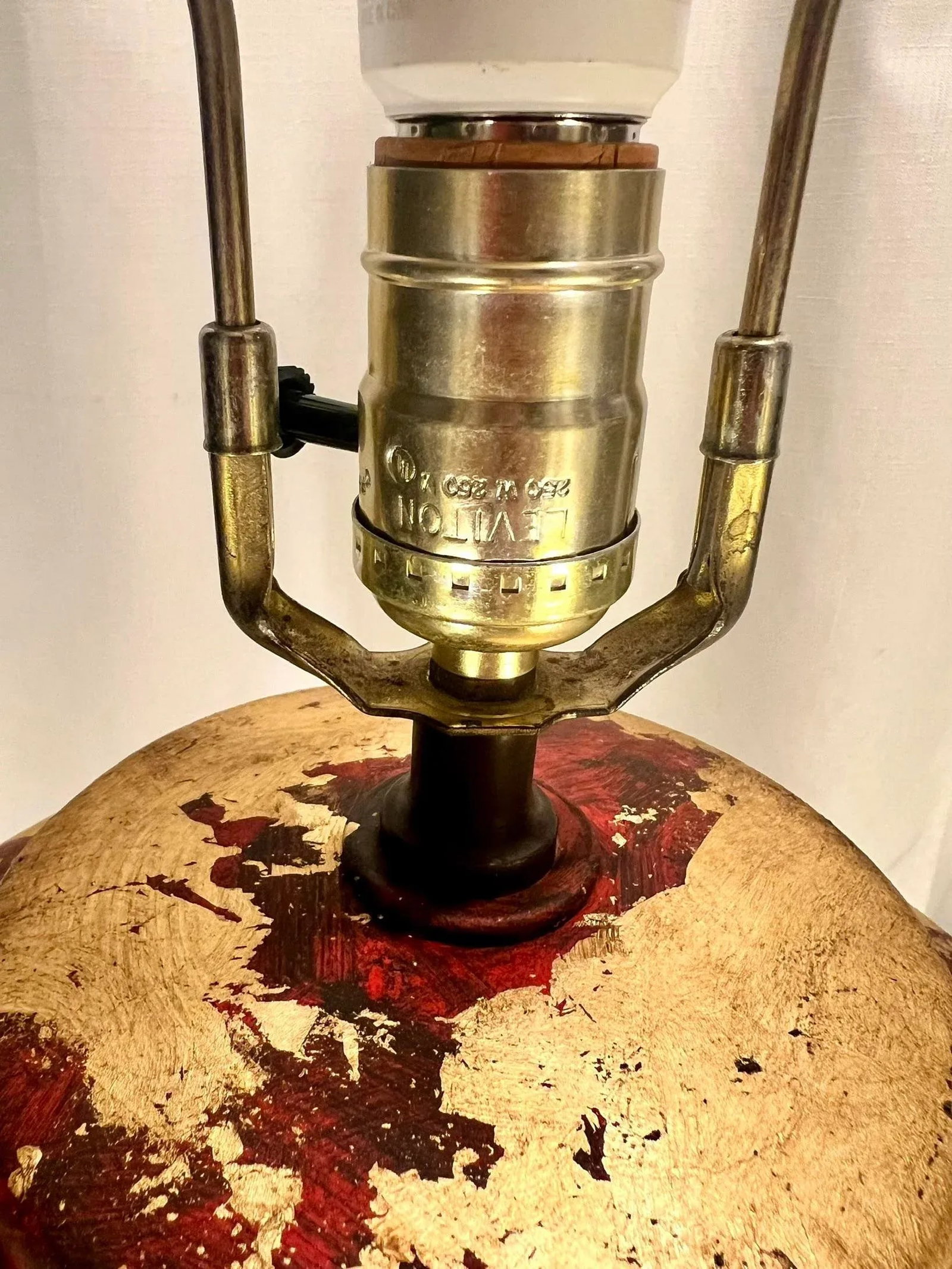 Vintage Tony Duquette Style Newly Painted Red Ginger Jar Lamp by Turtle and Crane – Bespoke - 7
