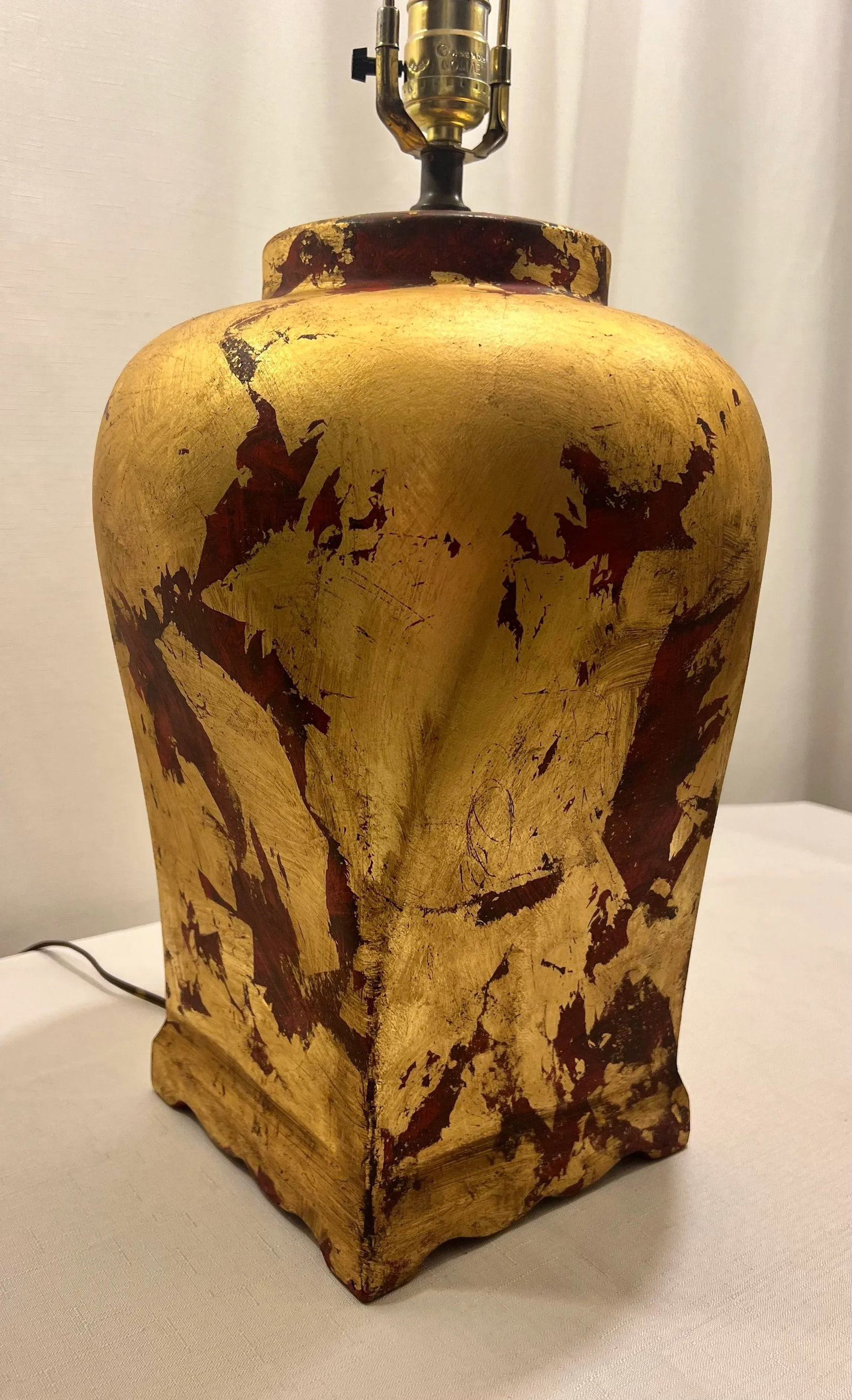 Vintage Tony Duquette Style Newly Painted Red Ginger Jar Lamp by Turtle and Crane – Bespoke - 9