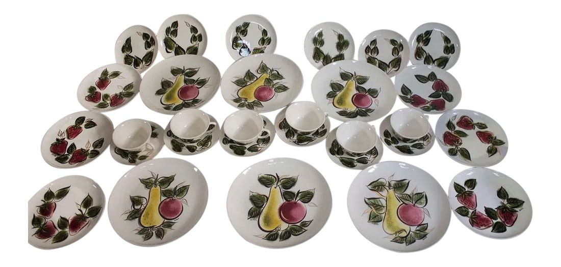 Rare Mid-Century Sascha Brastoff China - Provincial Fruit Pattern (1 of 10)