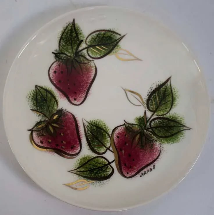 Rare Mid-Century Sascha Brastoff China - Provincial Fruit Pattern - 4