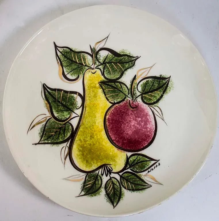 Rare Mid-Century Sascha Brastoff China - Provincial Fruit Pattern - 8