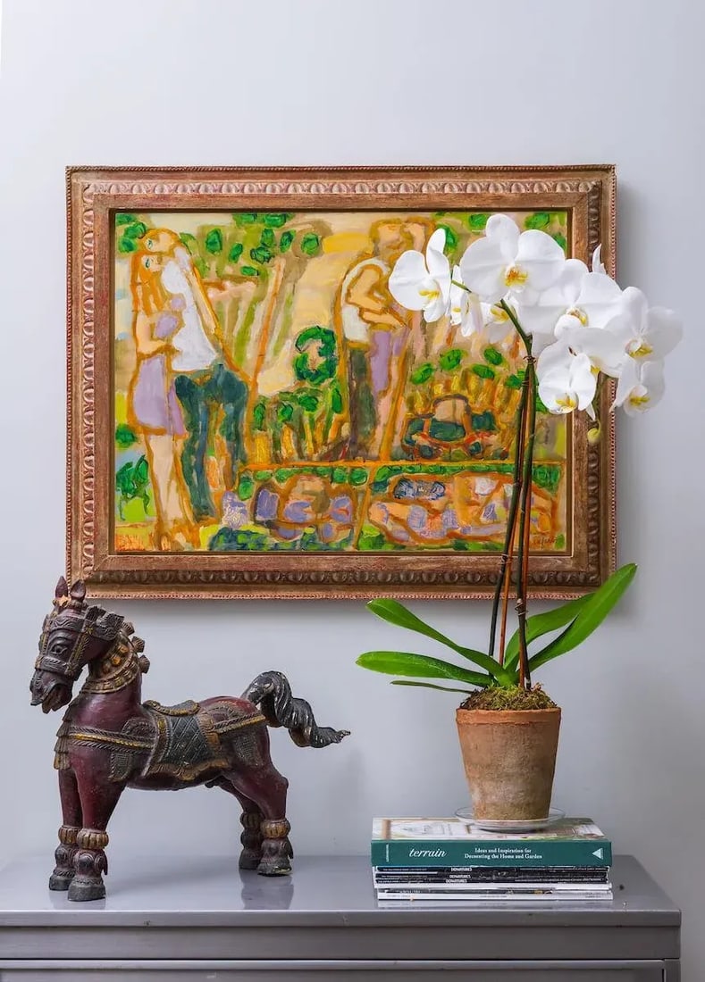 Vintage Modern Figurative American Oil Painting - 3