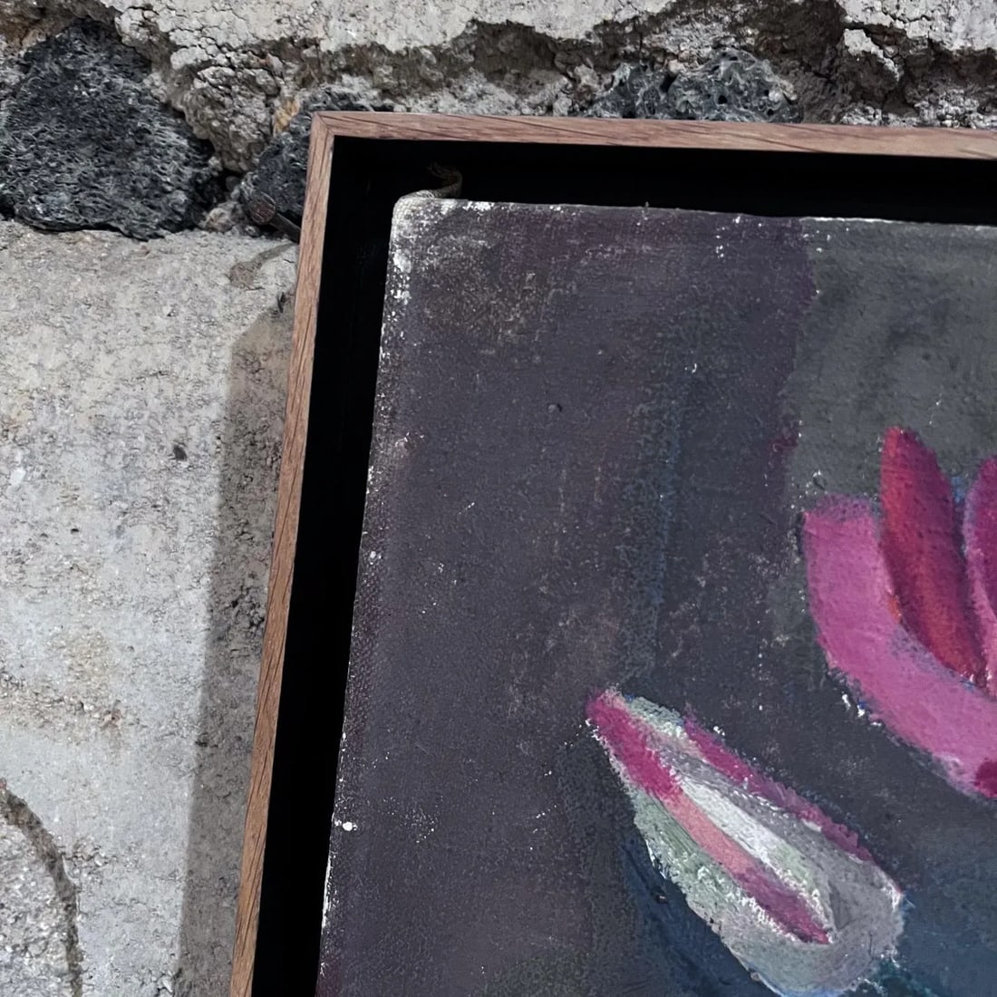 1960s Floral Still Life Oil Painting, Signed & Framed, 35.25x27.25 Mid Century - 5