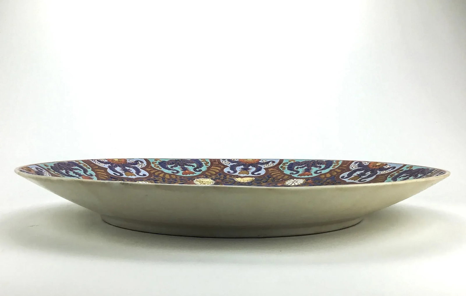 Chinese Famille Rose Mandarin Porcelain Charger - 3