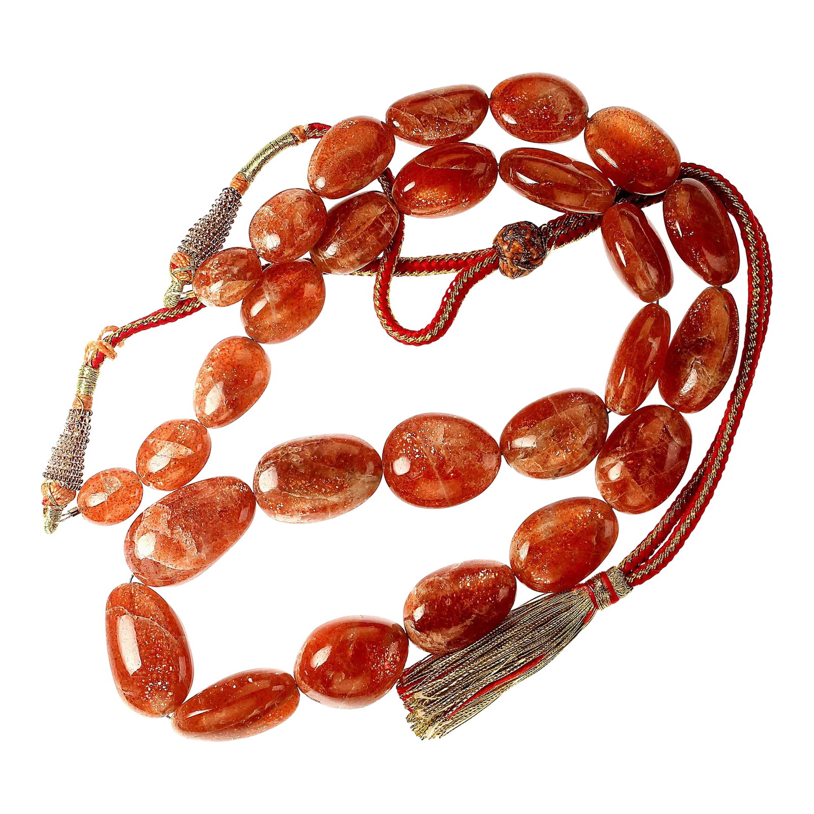Graduated African Sunstone Necklace - 2