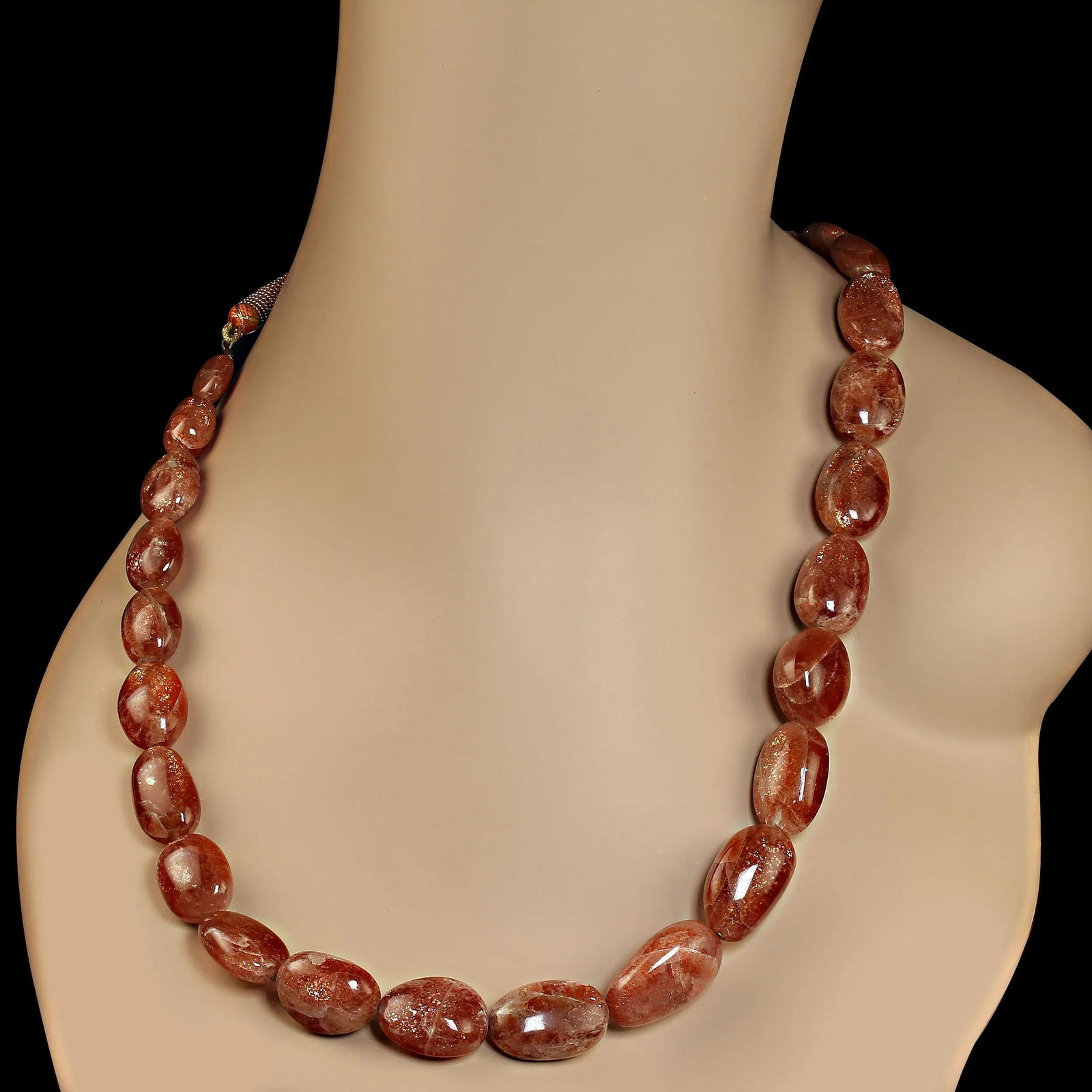 Graduated African Sunstone Necklace - 5