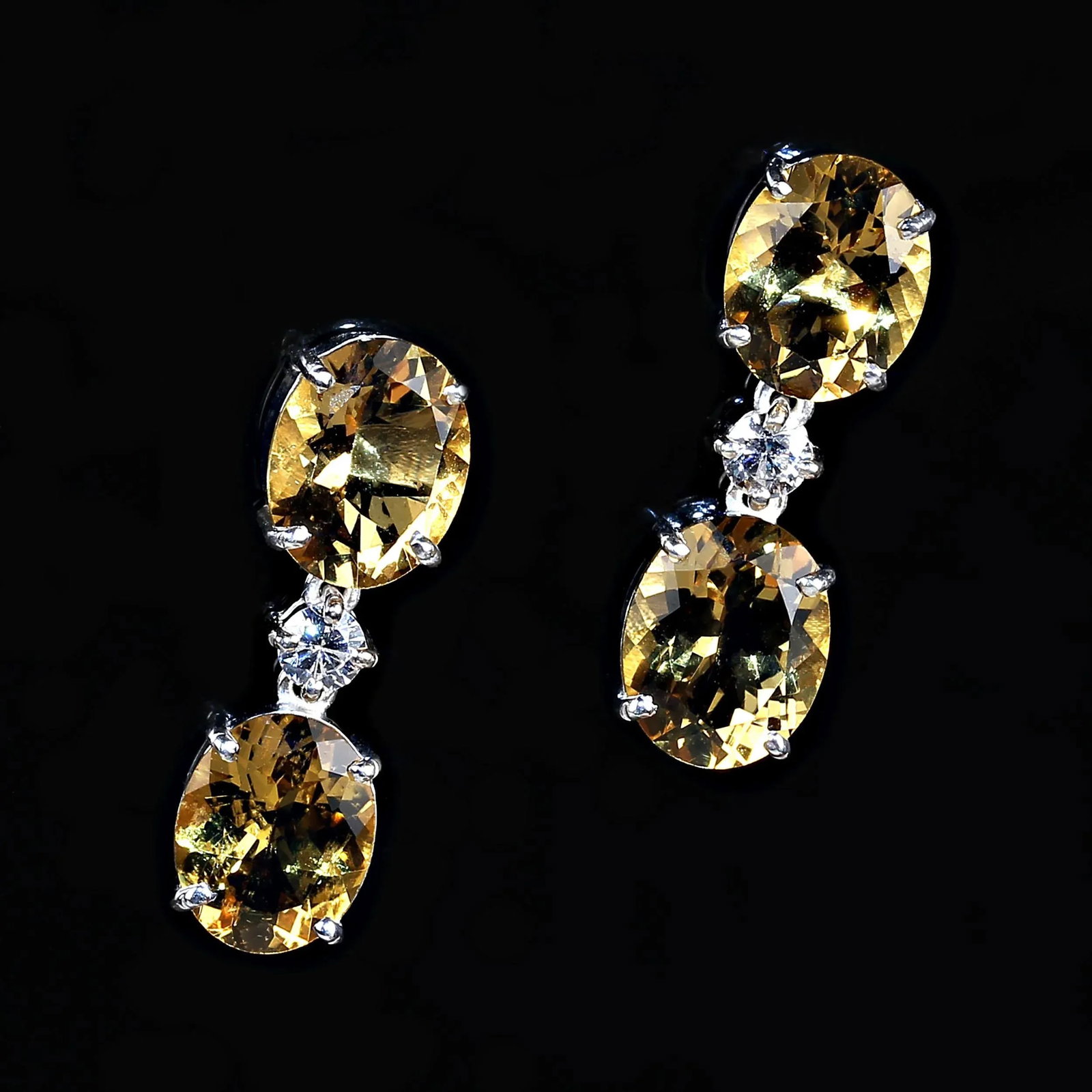 AJD Beryl Drop Earrings in Sterling Silver With Gold Rhodium - 2 Pieces - 3