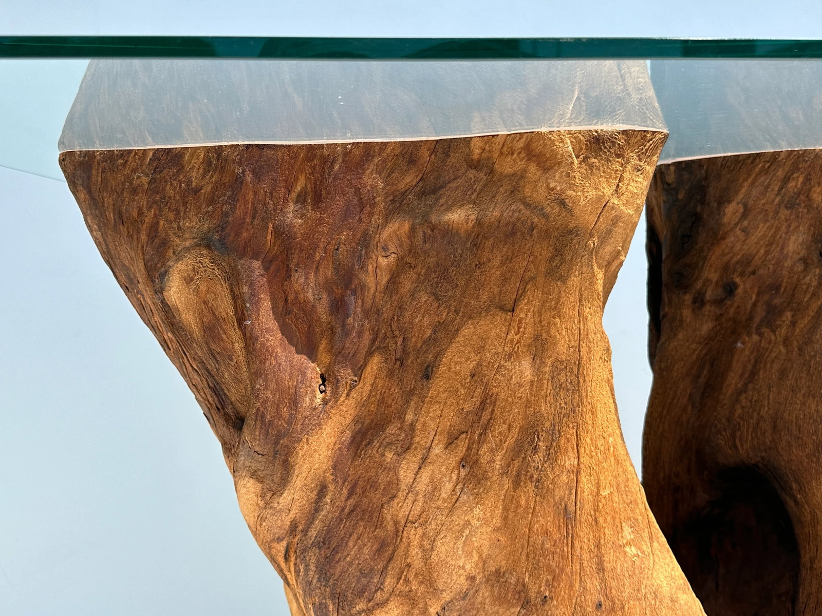 1980s Organic Tree Trunk Root Console Table - 10