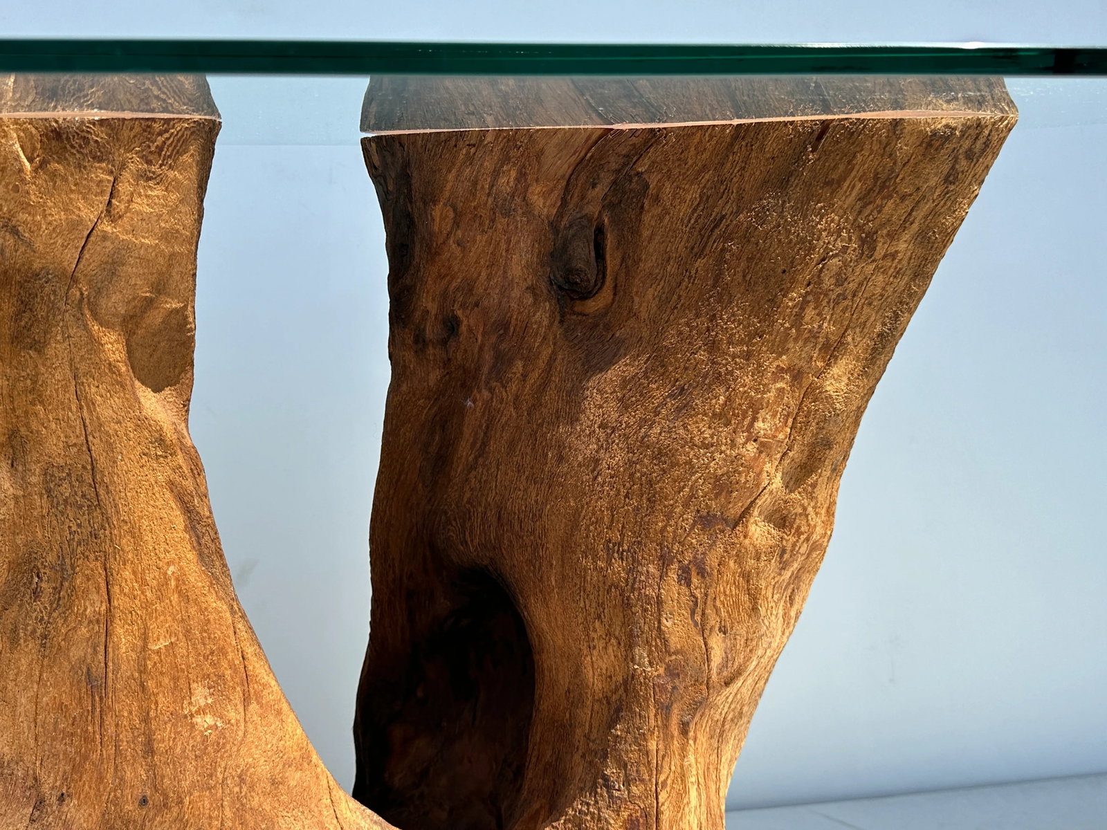 1980s Organic Tree Trunk Root Console Table - 11
