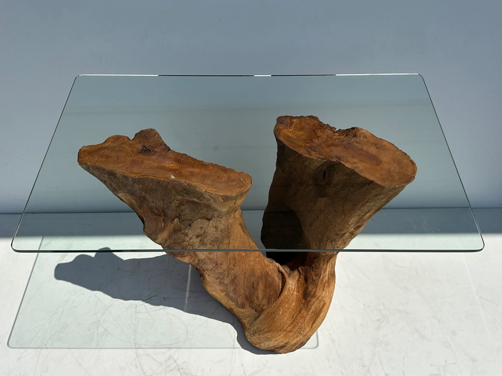 1980s Organic Tree Trunk Root Console Table - 3