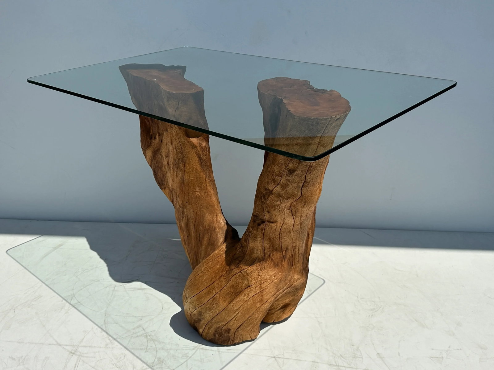 1980s Organic Tree Trunk Root Console Table - 4