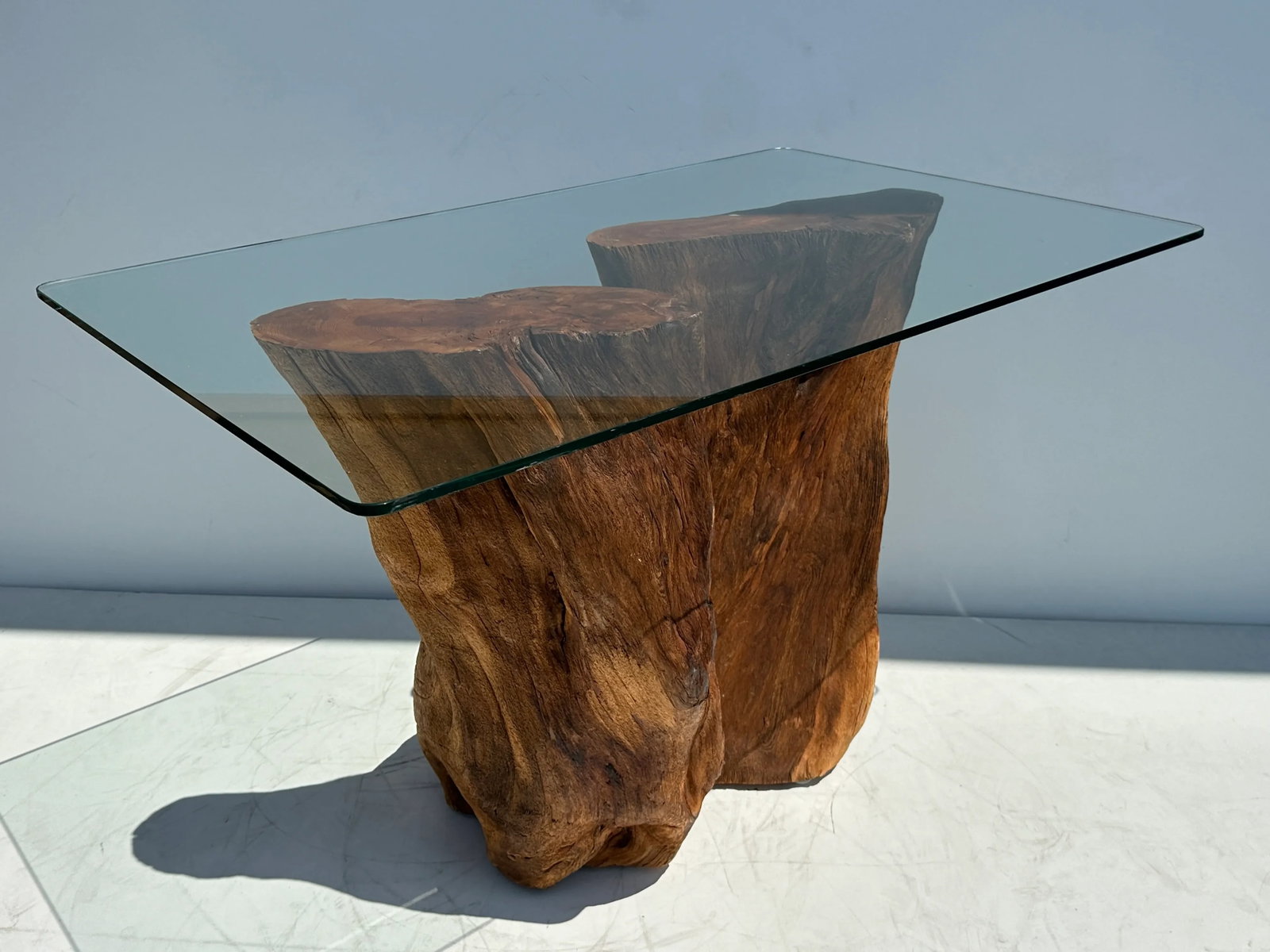 1980s Organic Tree Trunk Root Console Table - 5