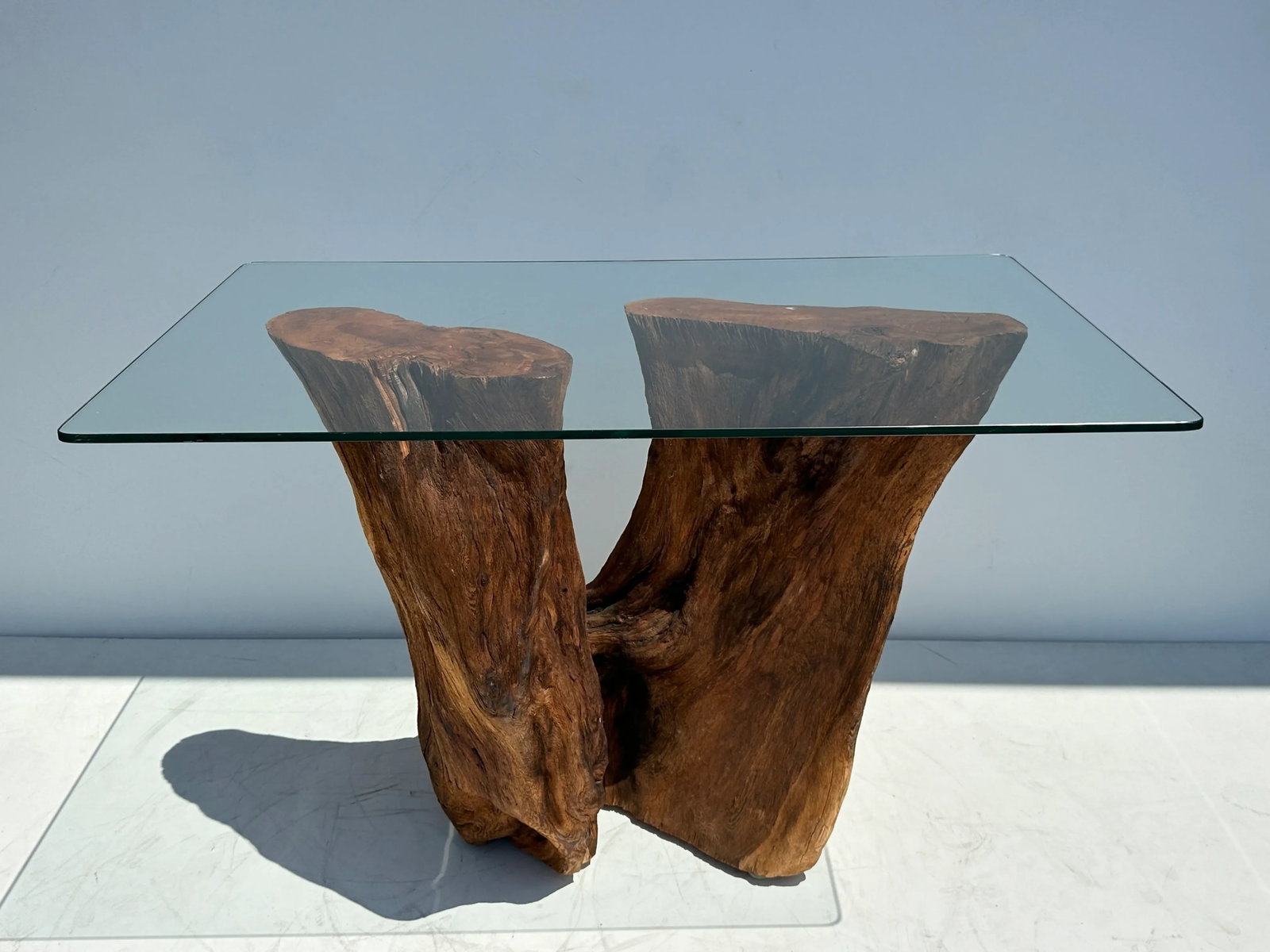 1980s Organic Tree Trunk Root Console Table - 6