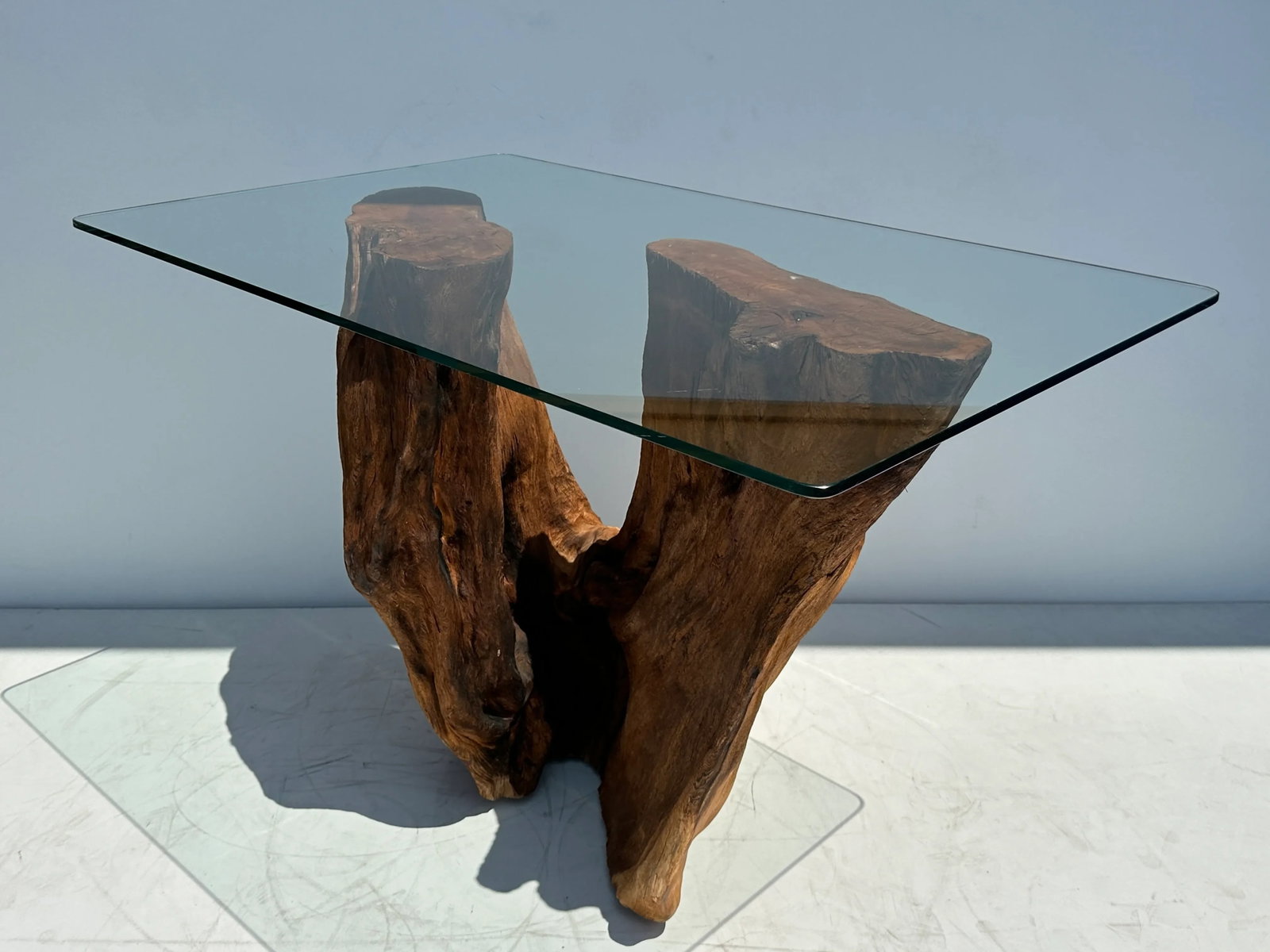1980s Organic Tree Trunk Root Console Table - 7