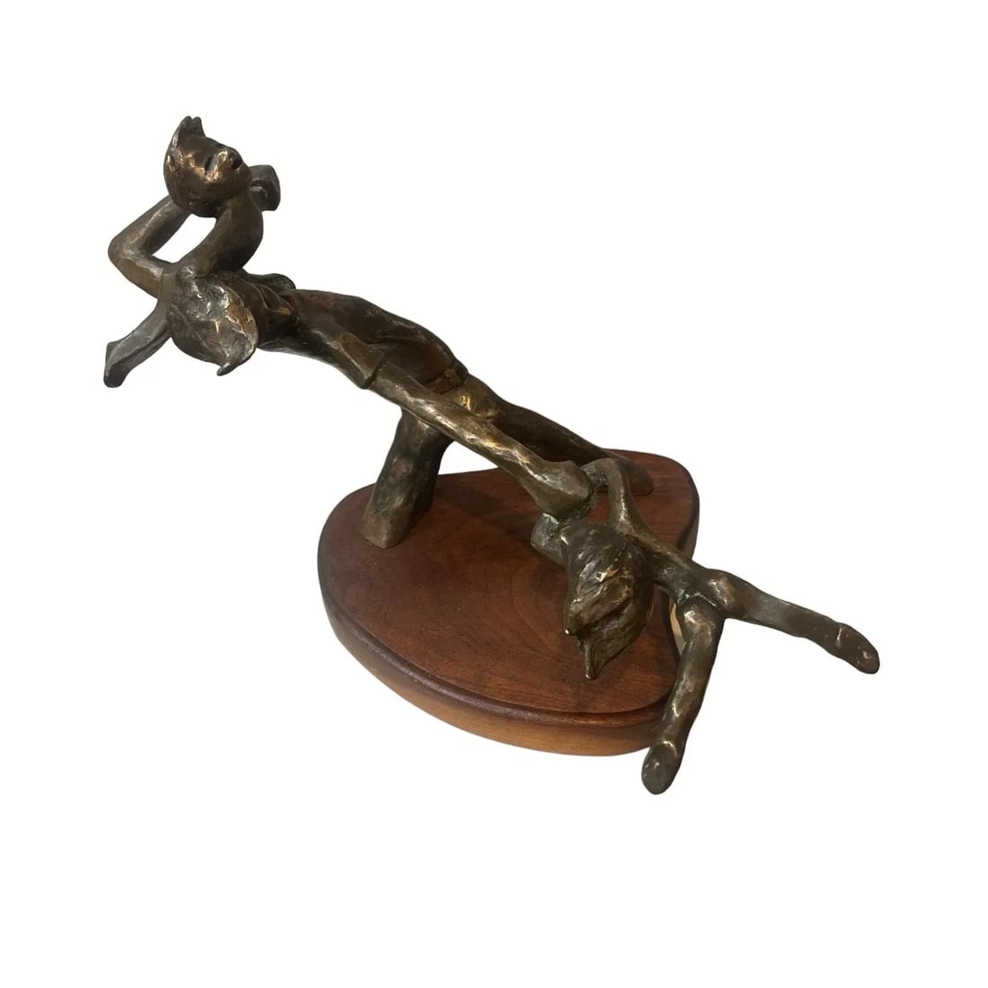 1970s Bronze Sculpture of Man Playing With and Swinging Kids by Million - 4