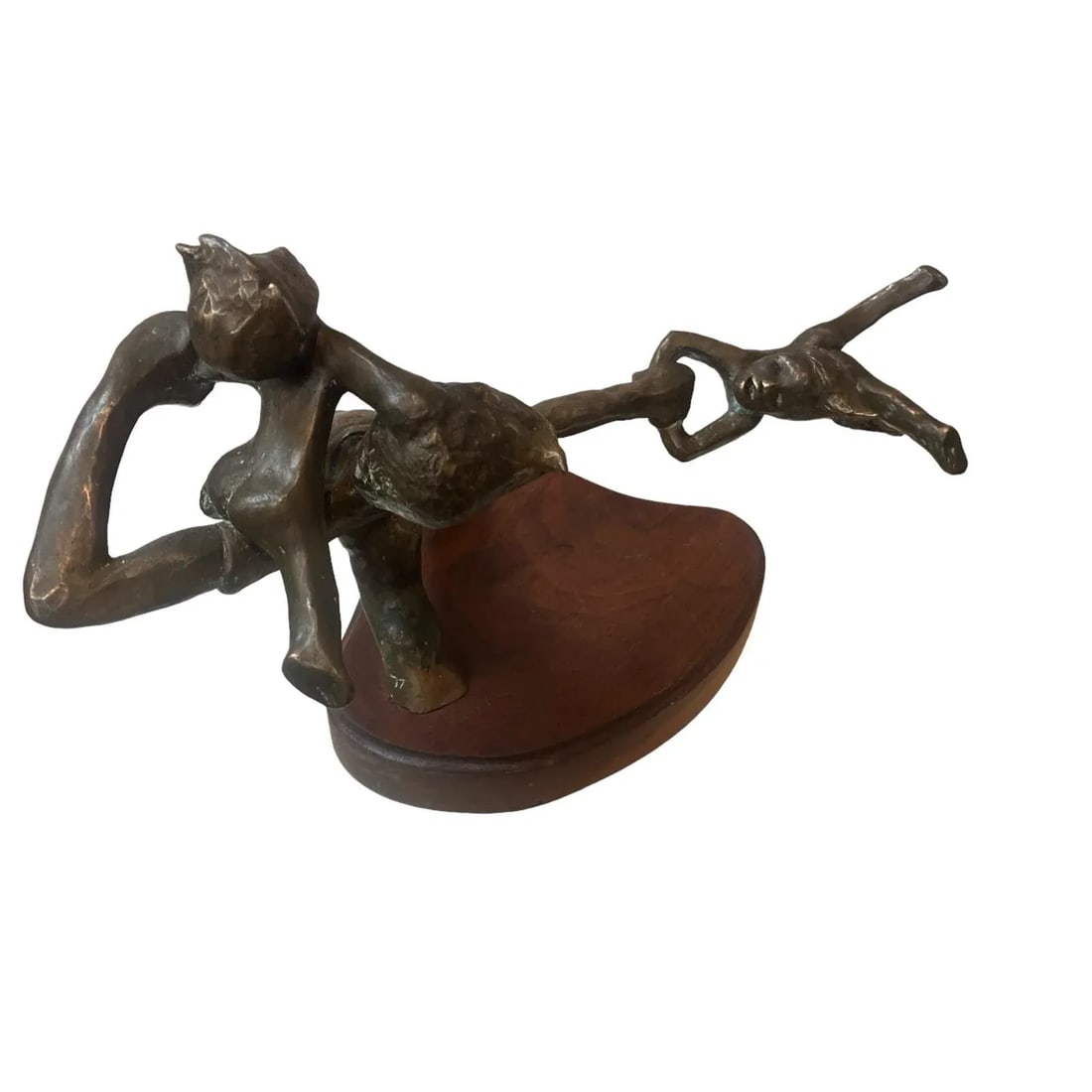 1970s Bronze Sculpture of Man Playing With and Swinging Kids by Million - 5