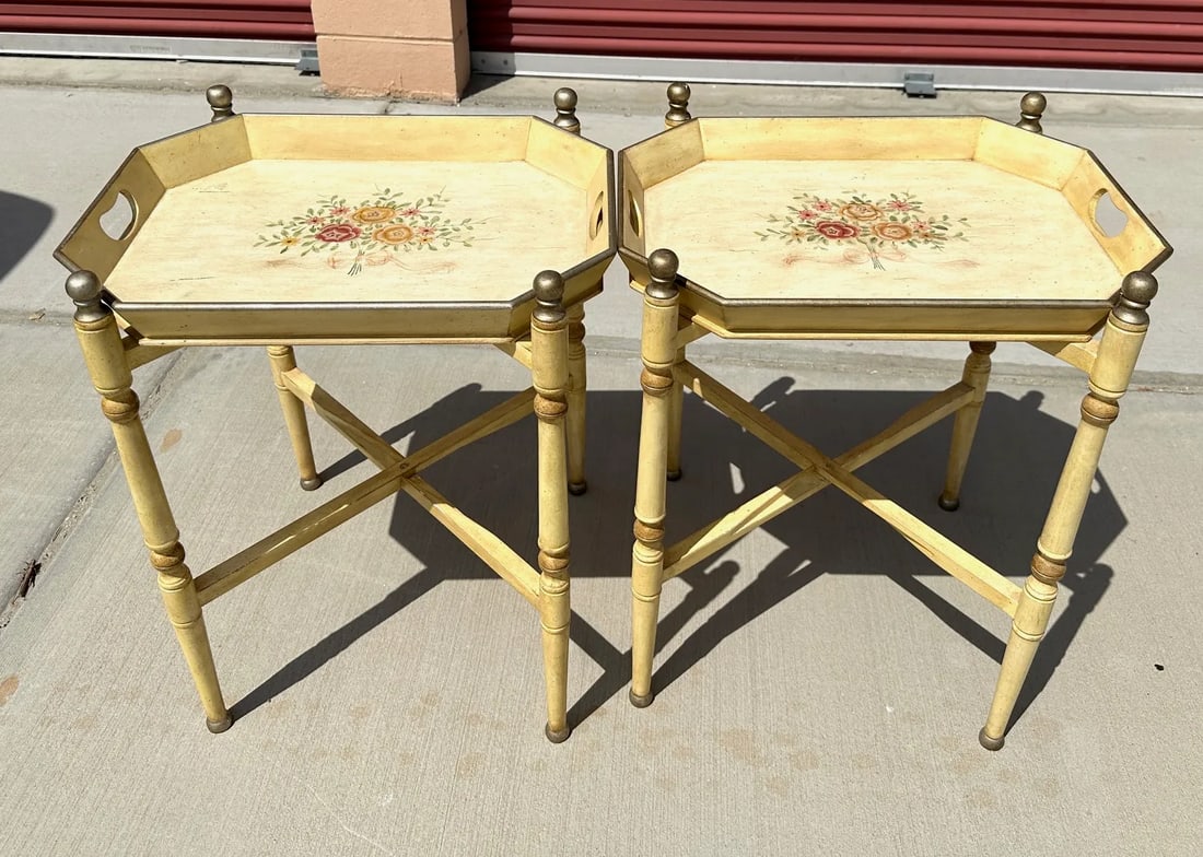 Vintage French Provincial 2-Tier Bar Cart - 5
