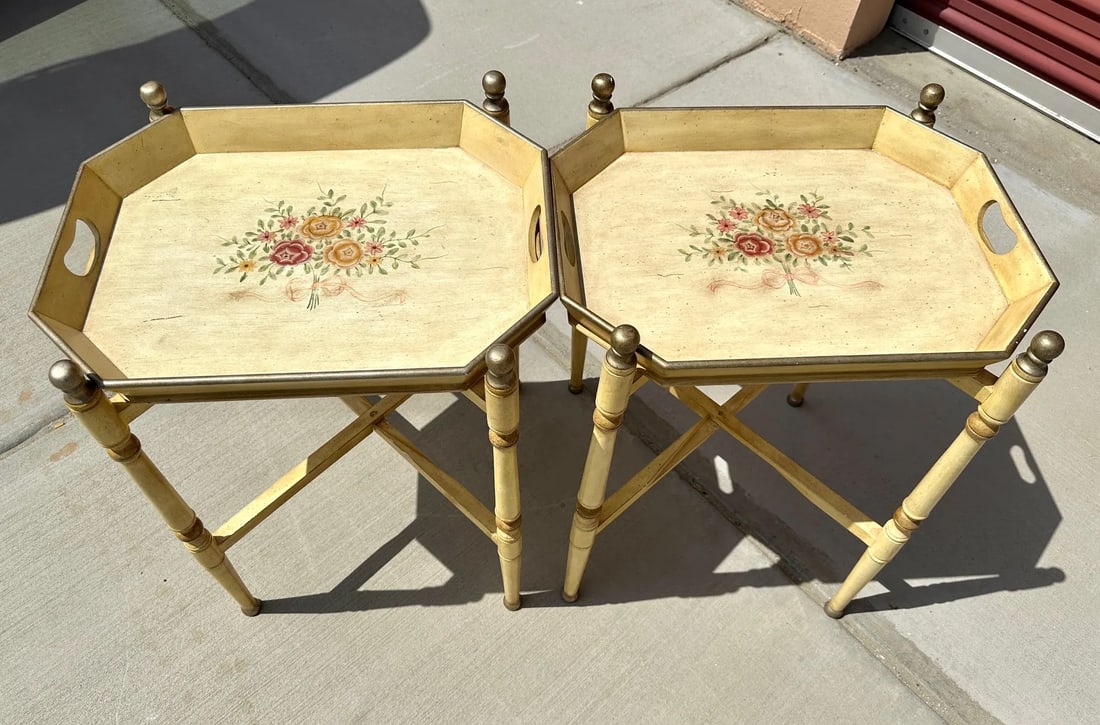 Vintage French Provincial 2-Tier Bar Cart - 6