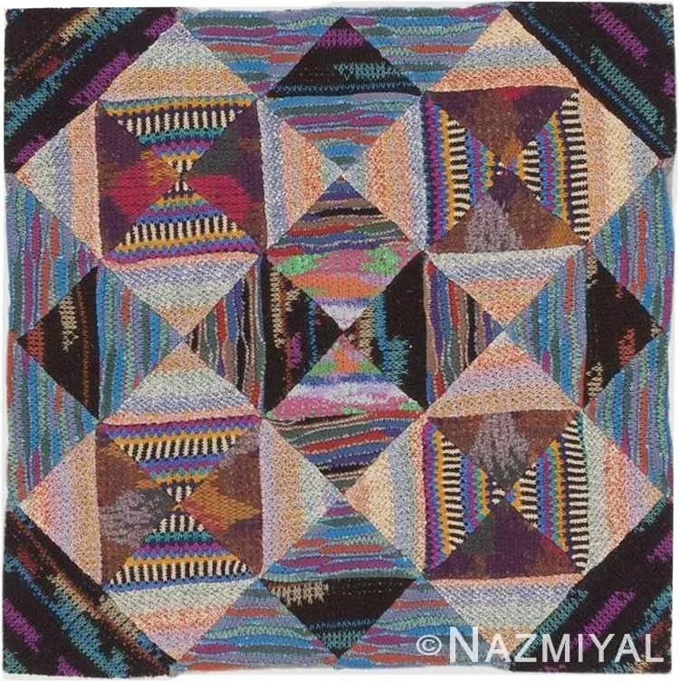 Nazmiyal Collection Square Vintage Mid Century Modern Missoni Textile Art - 2