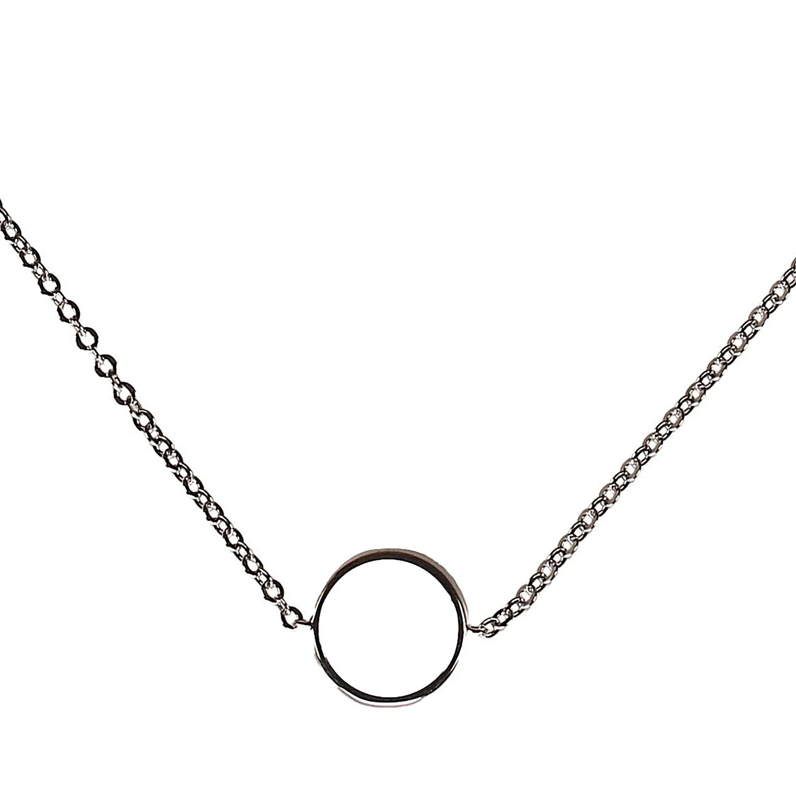 Delicate 14k White Gold Bracelet or Ankle Bracelet With Diamond Circle - 6