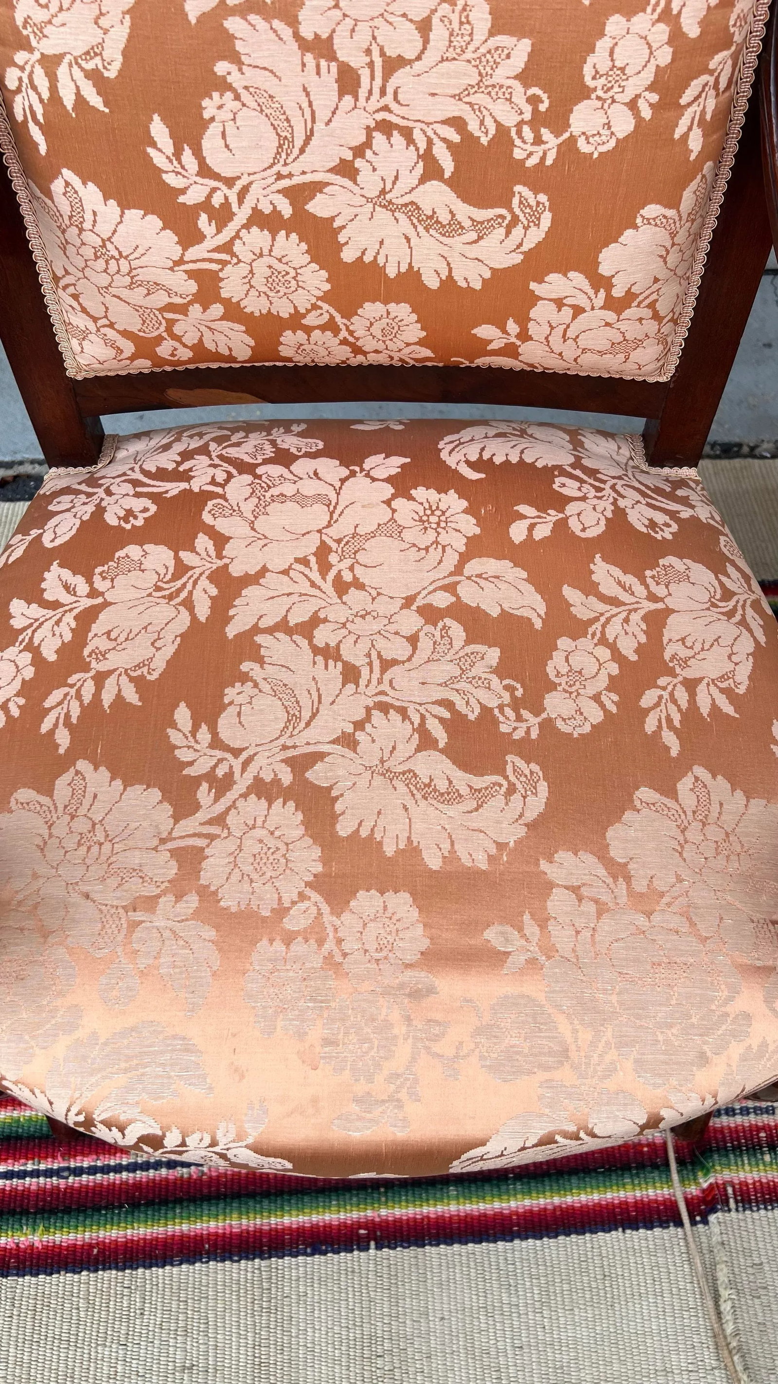 Pair of French Directoire Mahogany Carved Armchairs, Circa 1795 - 4