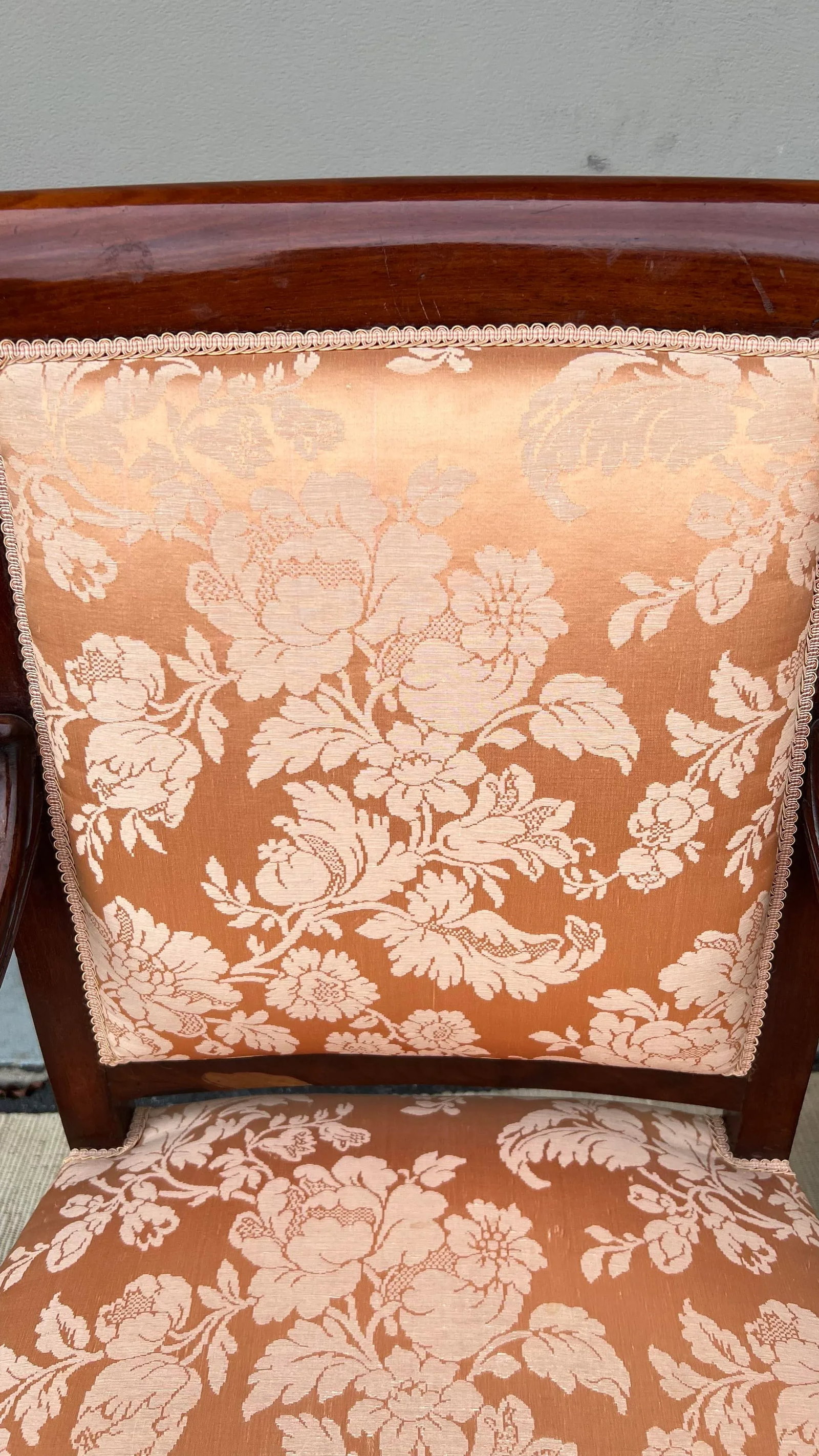 Pair of French Directoire Mahogany Carved Armchairs, Circa 1795 - 5