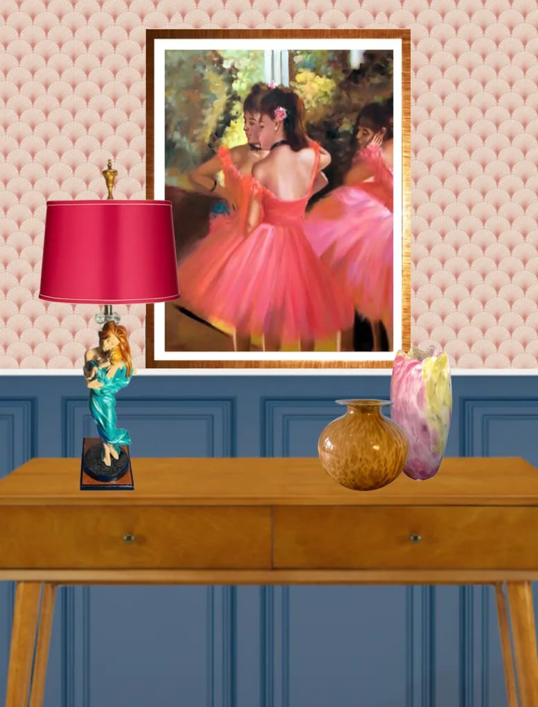 Vintage Sculptural Table Lamp: Mother and Child by Aleksander Danel - 11