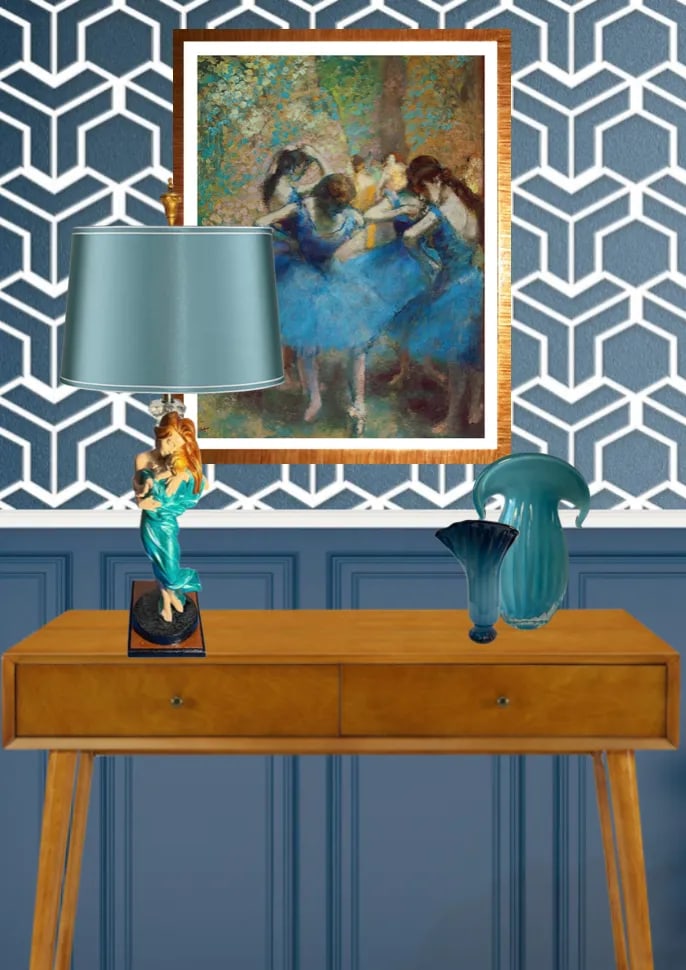 Vintage Sculptural Table Lamp: Mother and Child by Aleksander Danel - 8