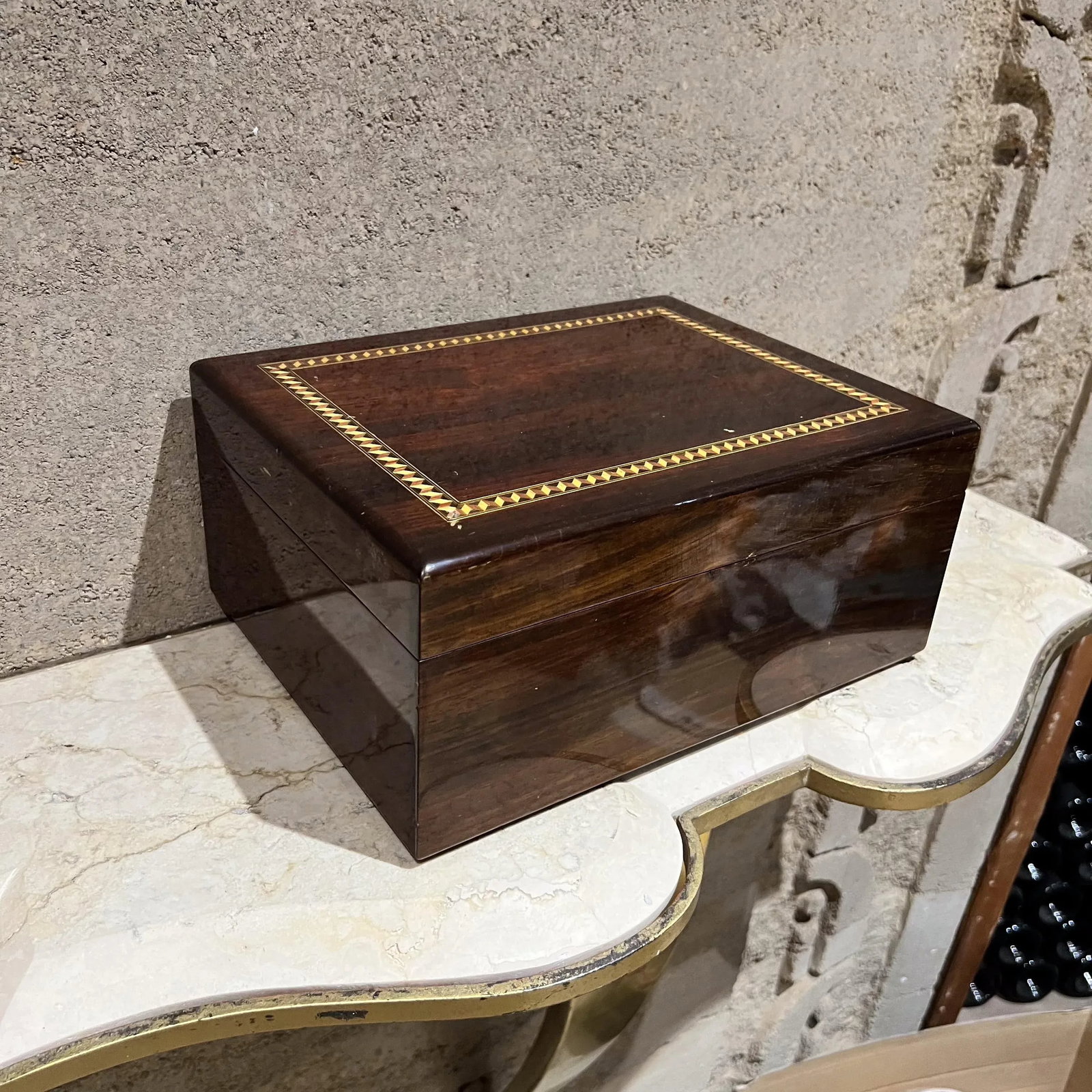 Paradigm Humidor Company Cigar Box Marquetry Wood Inlay - 3