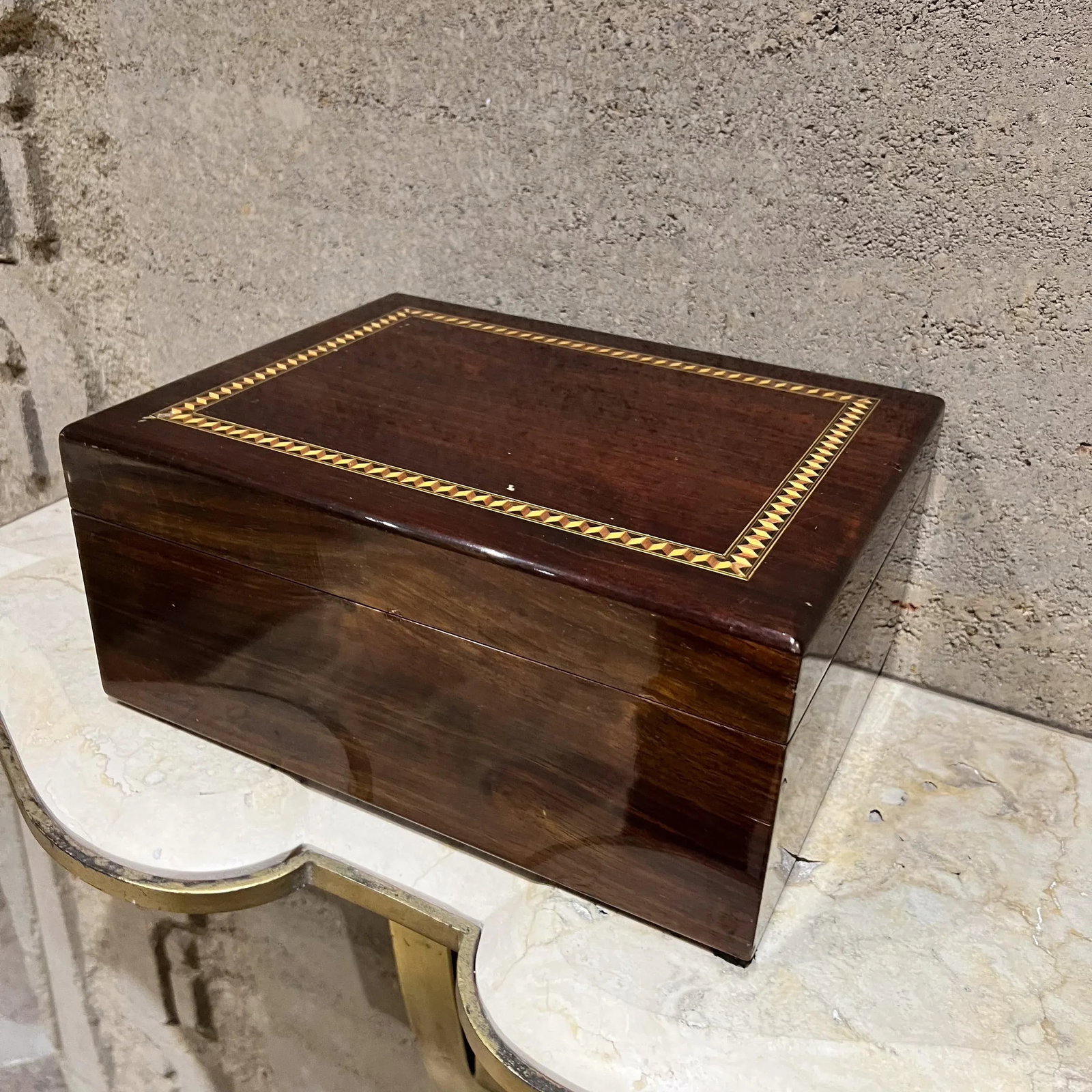 Paradigm Humidor Company Cigar Box Marquetry Wood Inlay - 6