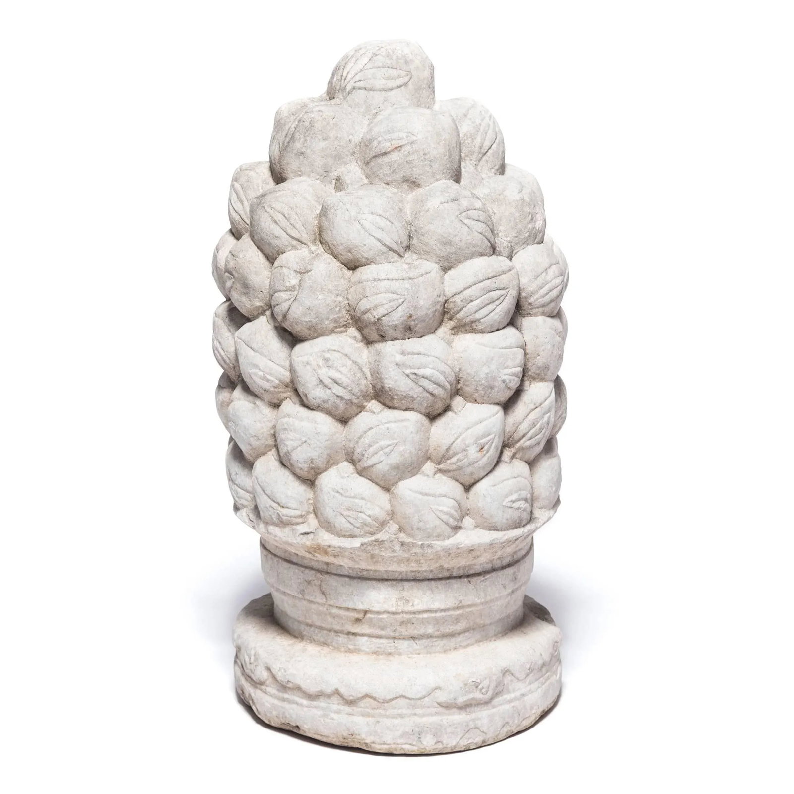 Chinese Stone Finials with Peaches and Persimmons, 17th/18th Century - A Pair - 3
