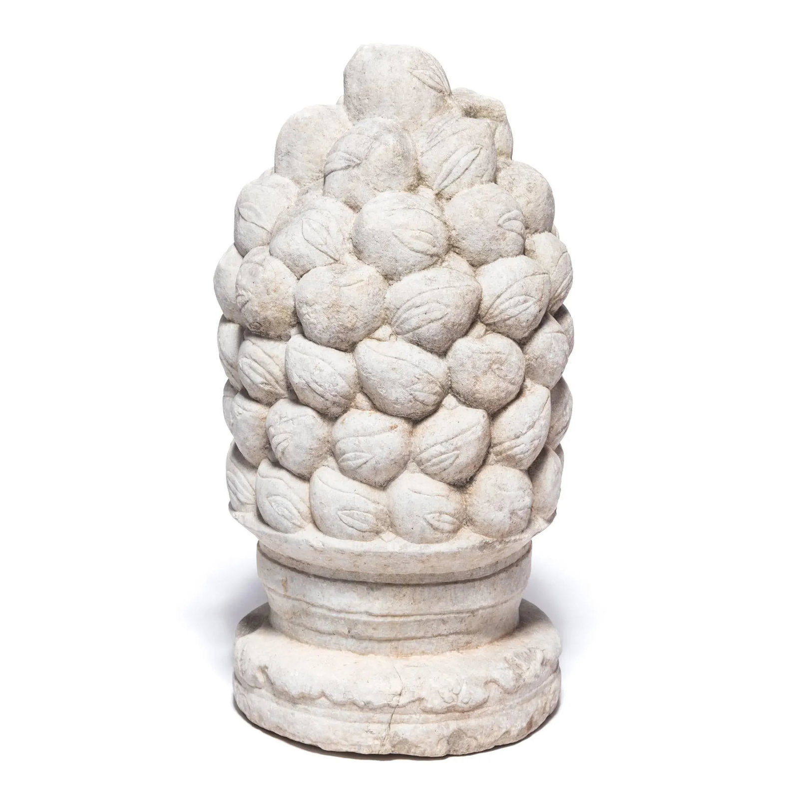 Chinese Stone Finials with Peaches and Persimmons, 17th/18th Century - A Pair - 4