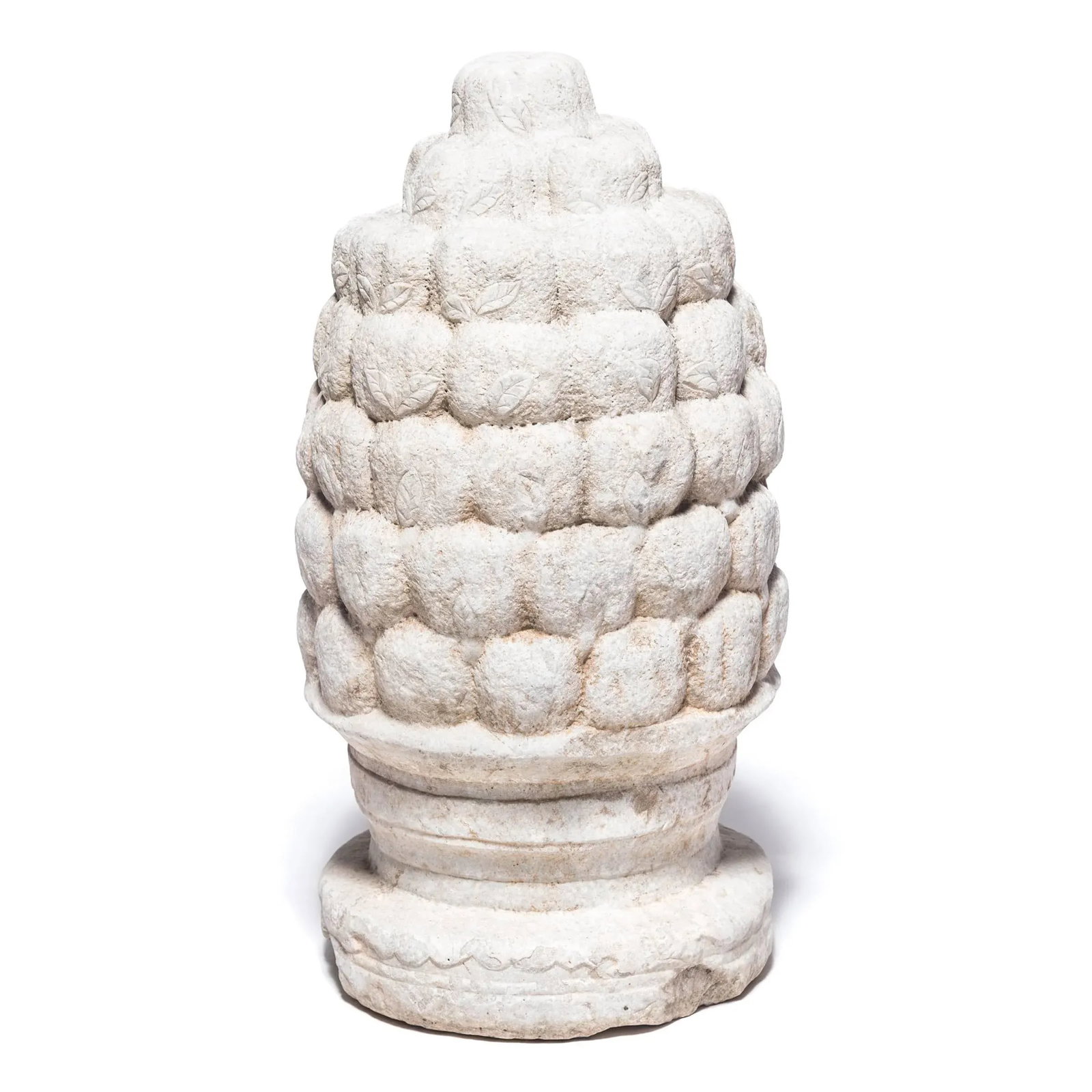 Chinese Stone Finials with Peaches and Persimmons, 17th/18th Century - A Pair - 7