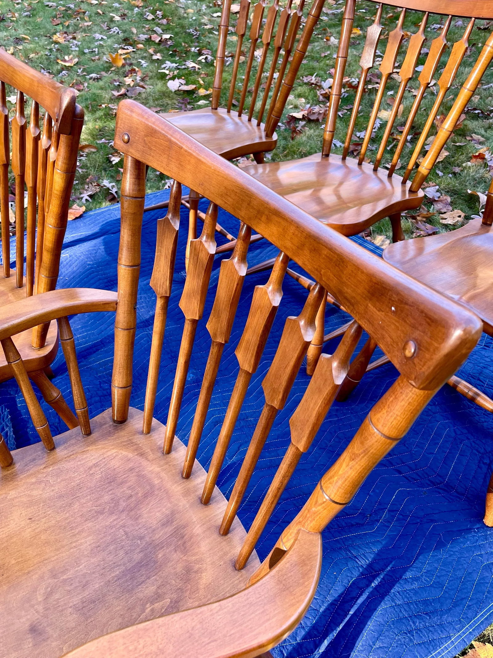 Pennsylvania House Colonial Cattail Back Maple Dining Chairs- Set of 6 - 11