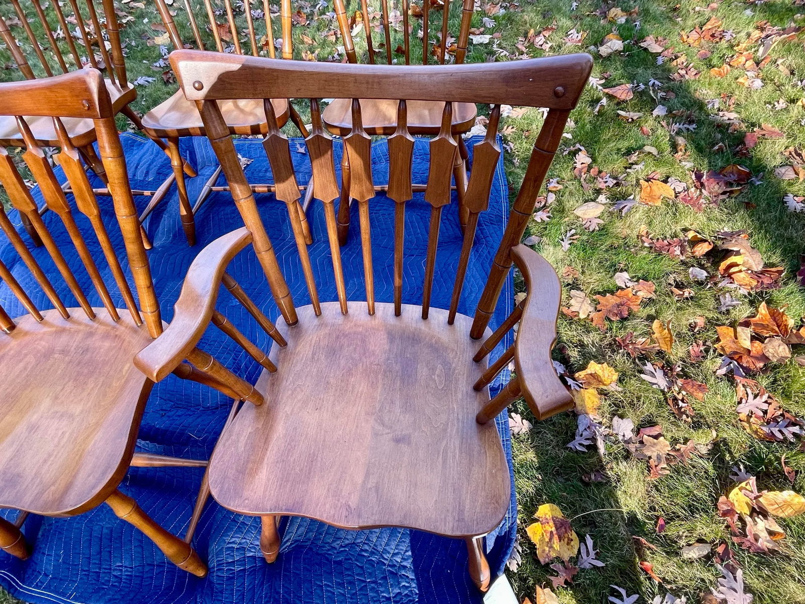 Pennsylvania House Colonial Cattail Back Maple Dining Chairs- Set of 6 - 7